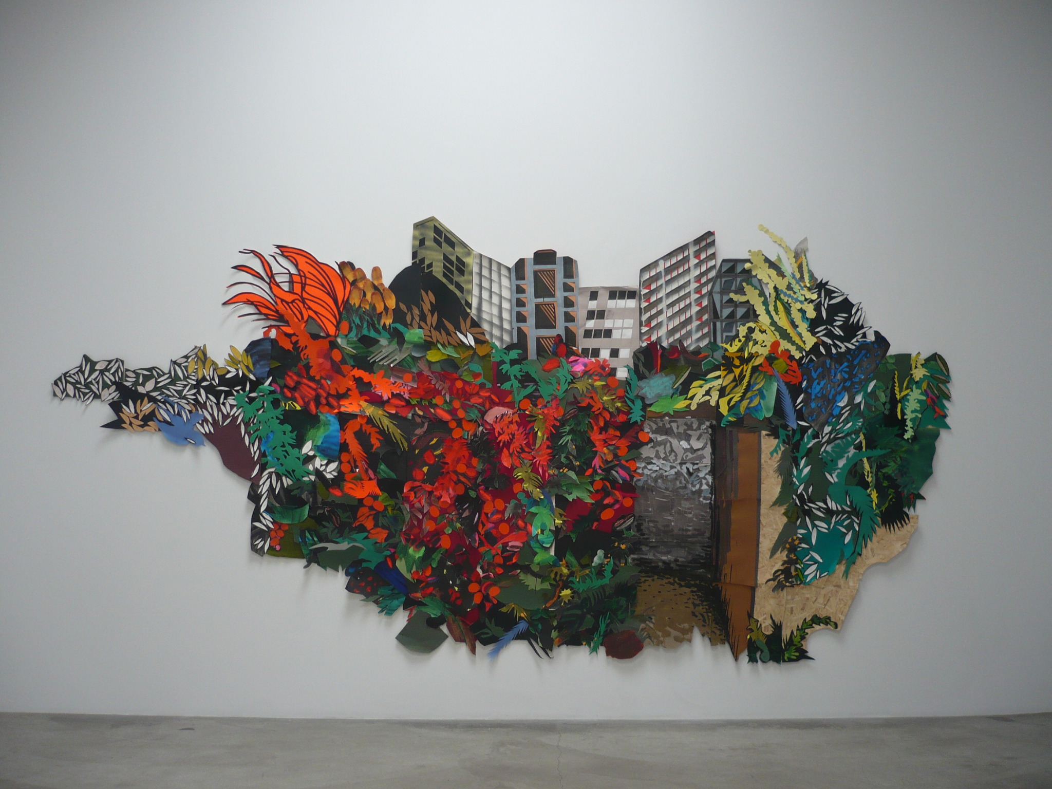 Calle Pere IV, Paper and Mixed Media, 8'x15', 2008