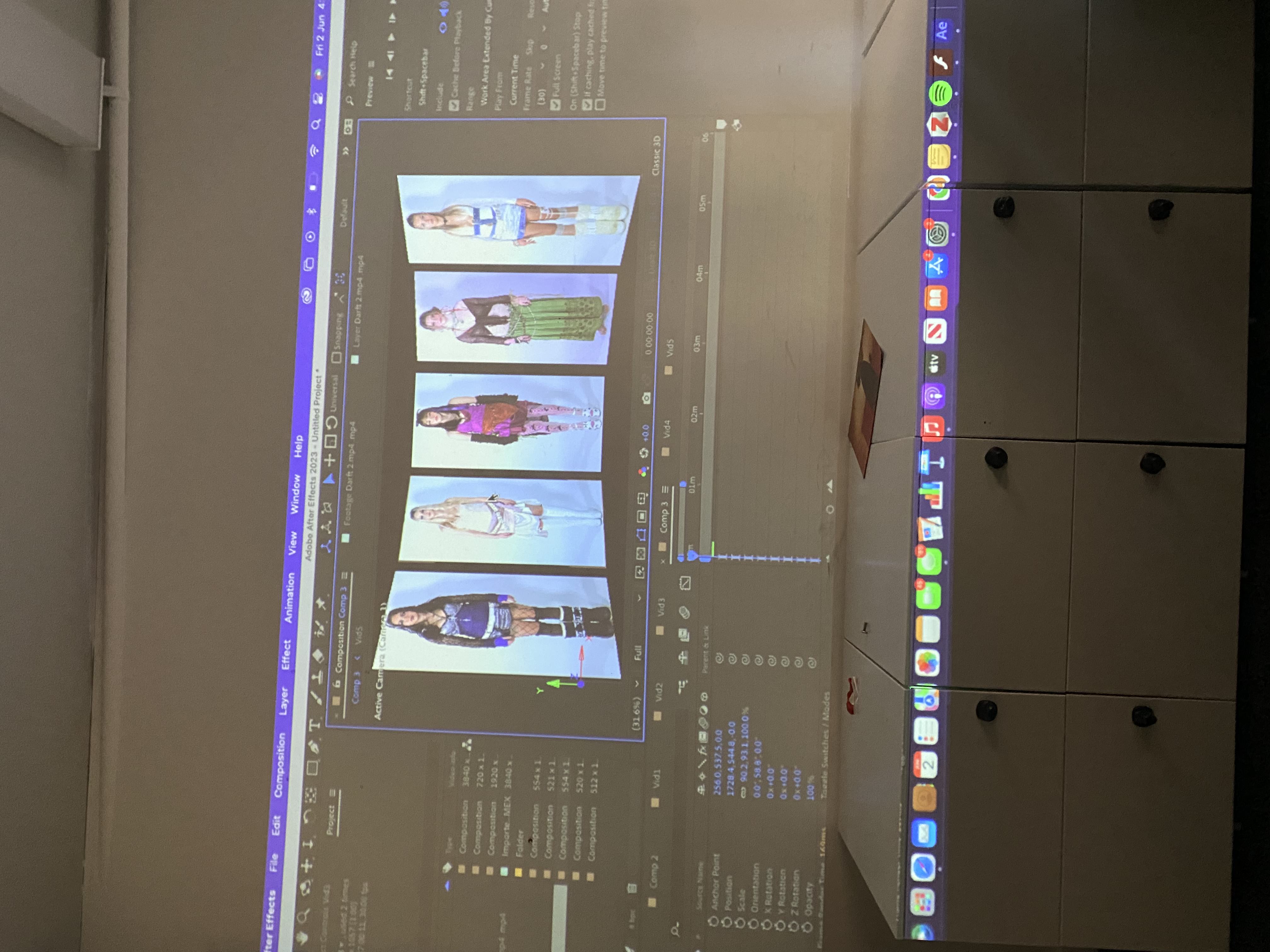 editing on projection