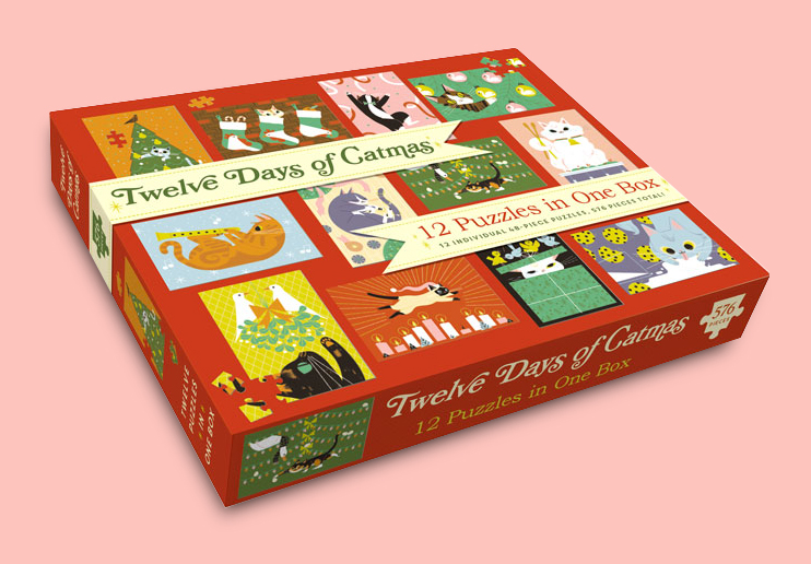 12 Puzzles in One Box: Twelve Days of Catmas – Chronicle Books