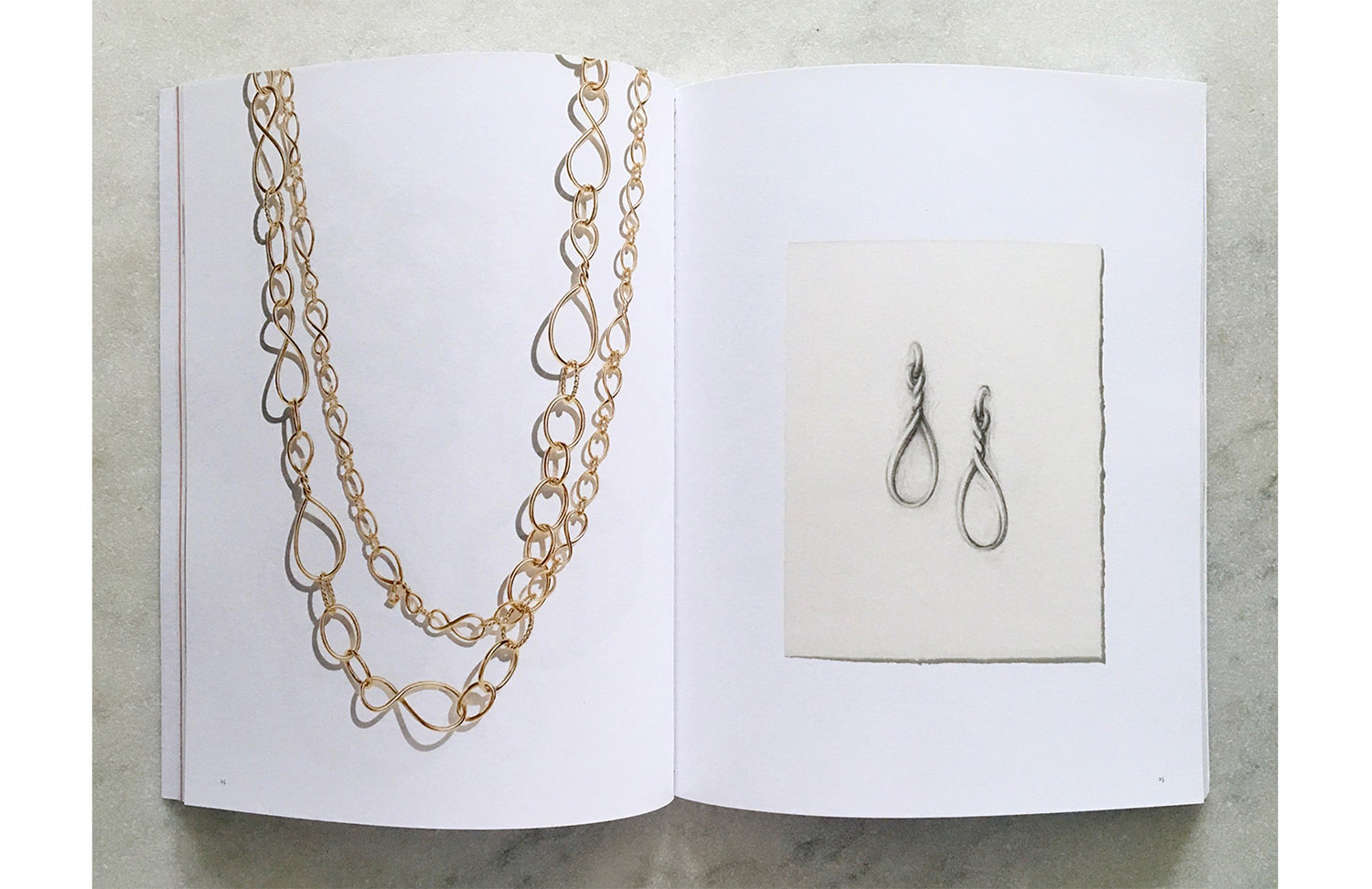 KMA stylist Sara Wacksman designs set for a photo of a jewelry booklet for David Yurman