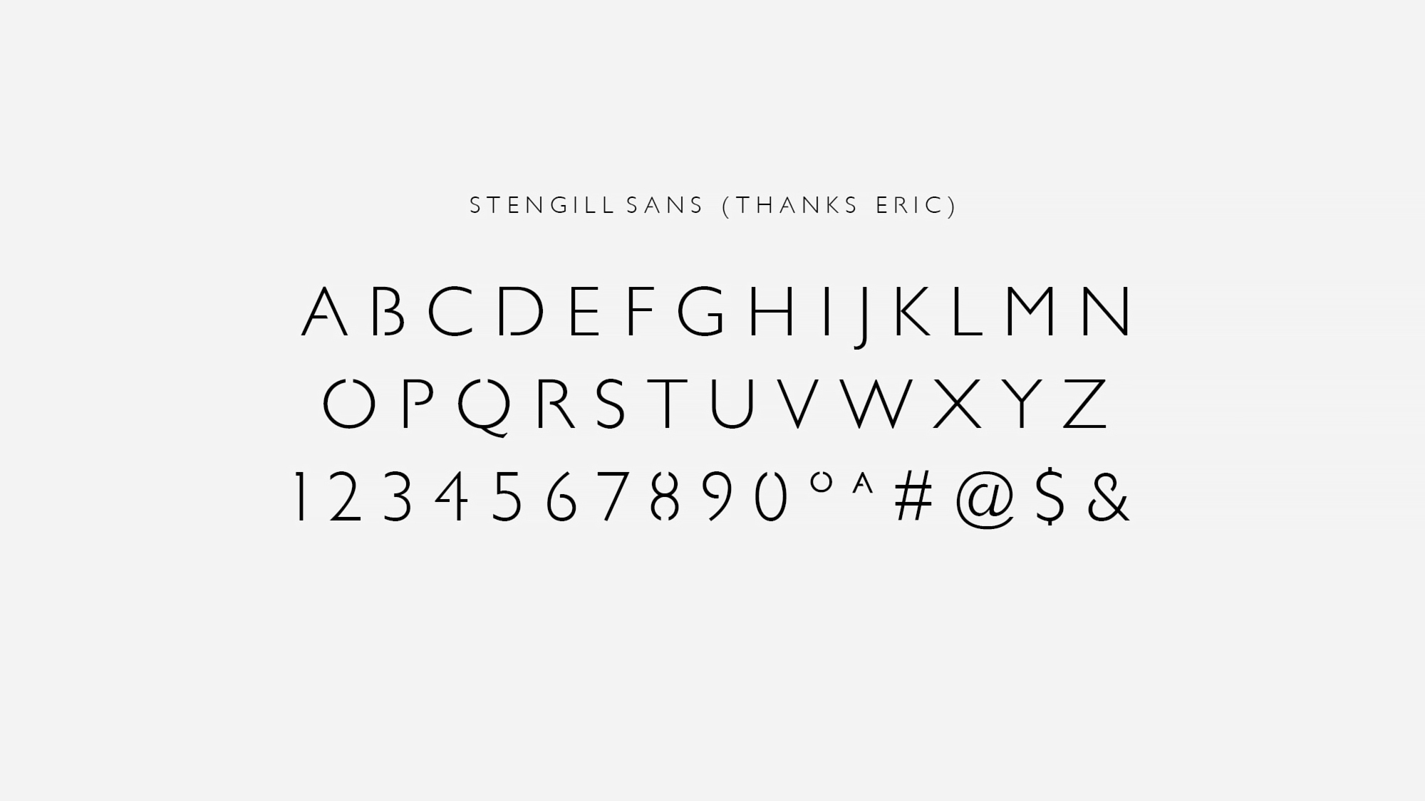 As a fundamental part of the brand identity Stengill Sans is developed, a stencil typeface based on Gill Sans designed by Eric Gill in 1926, that gives the brand a voice between elegant and crafted