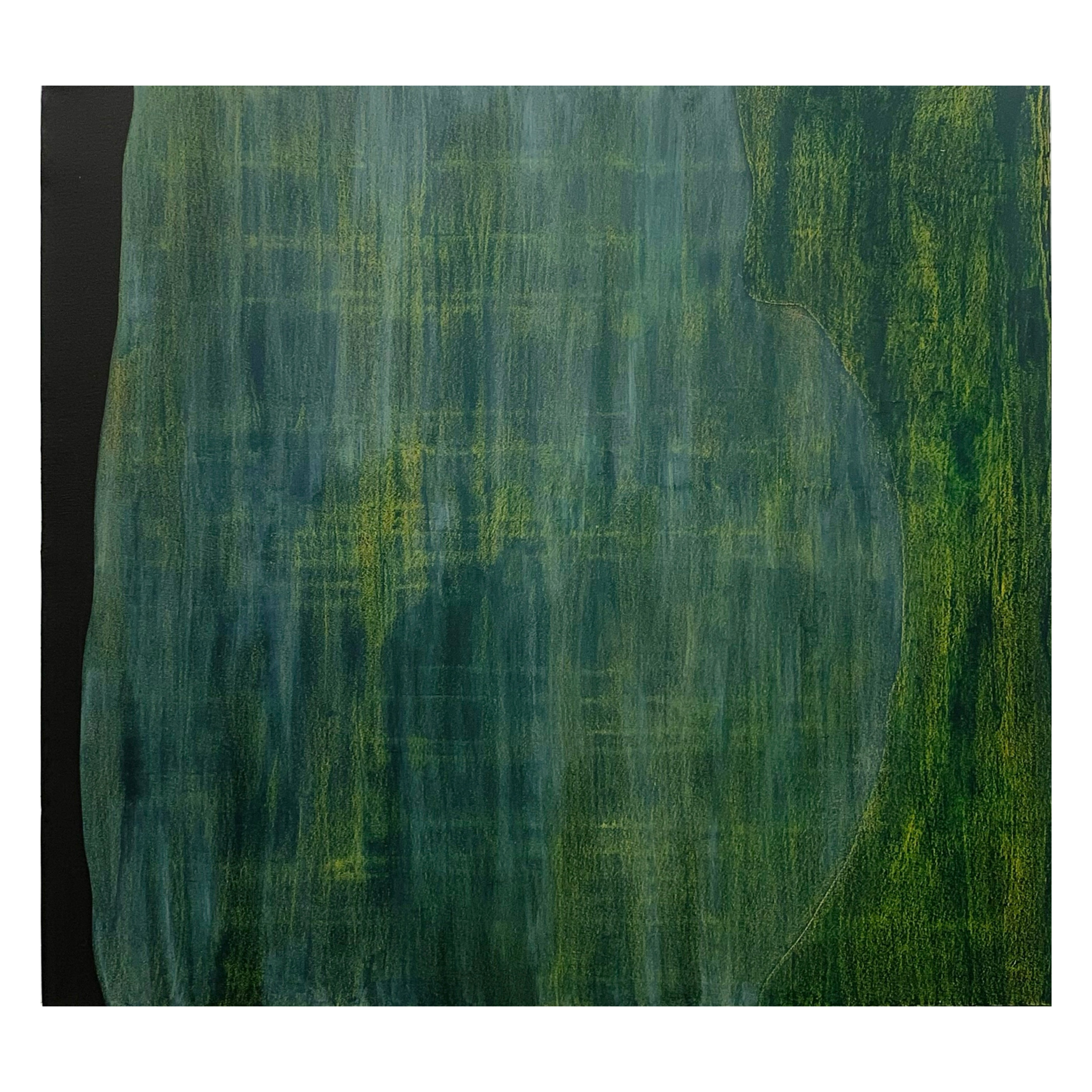 Early in the morning when the swamps breathe mist, 2022. Acrylic and oil on canvas, 80 x 90cm