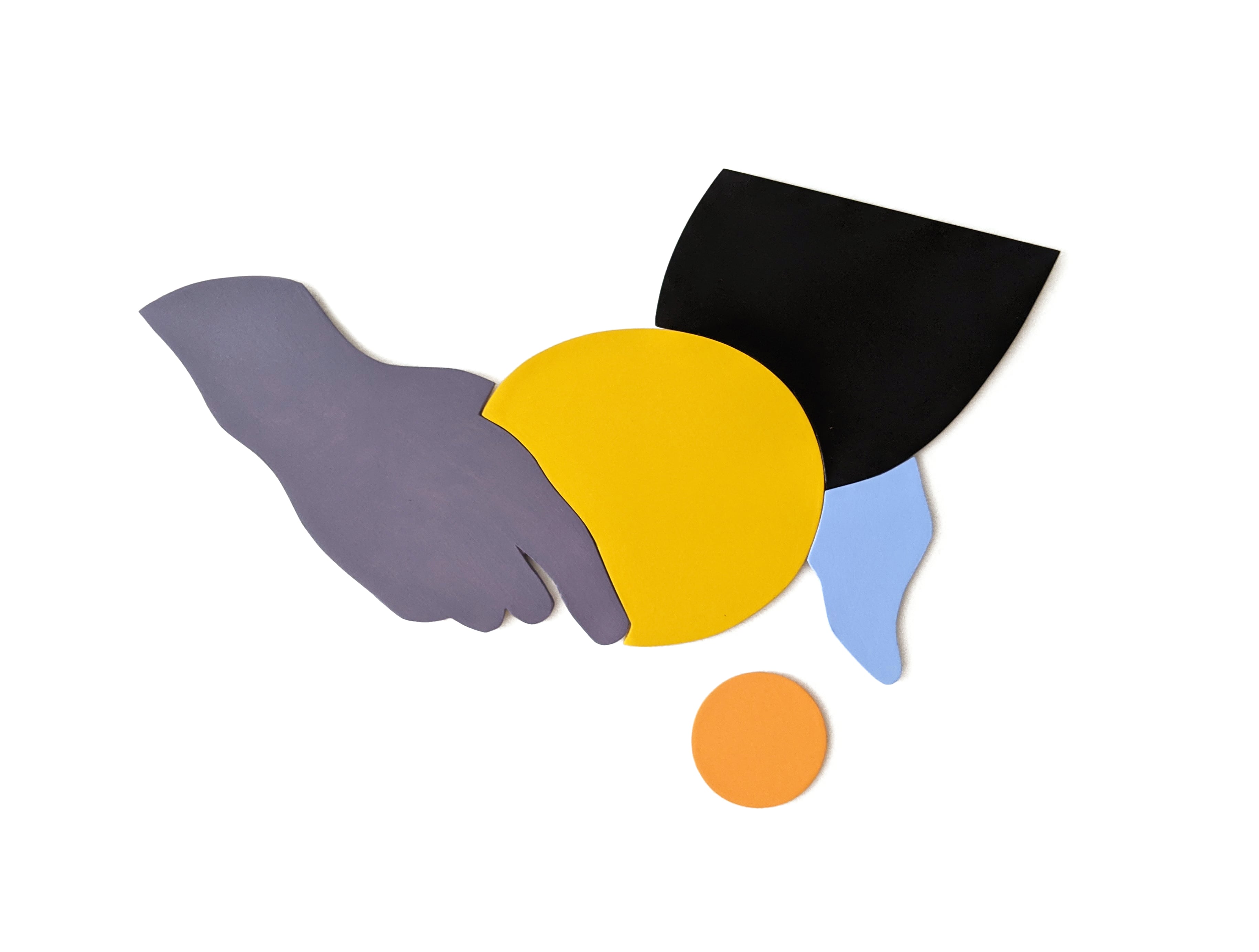 Table-tennis, wall-piece, acrylic on board