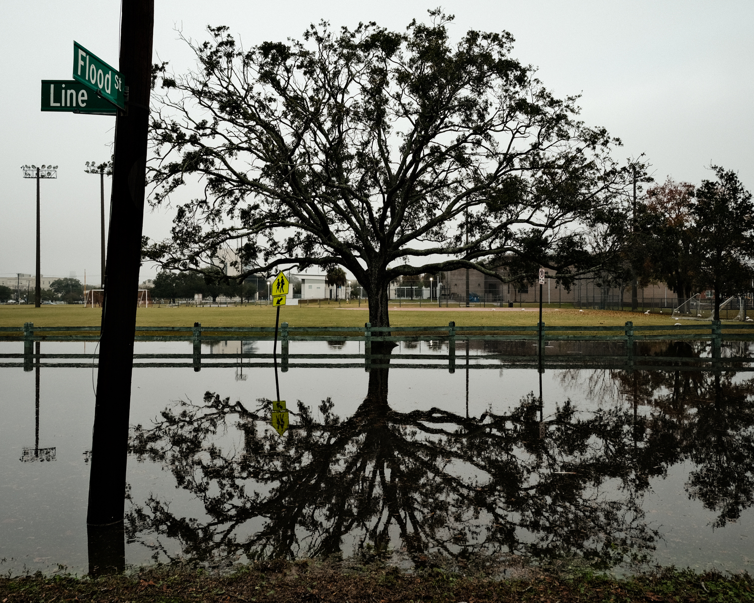 Flood Line - Tidal Flooding in Westside, December 2022