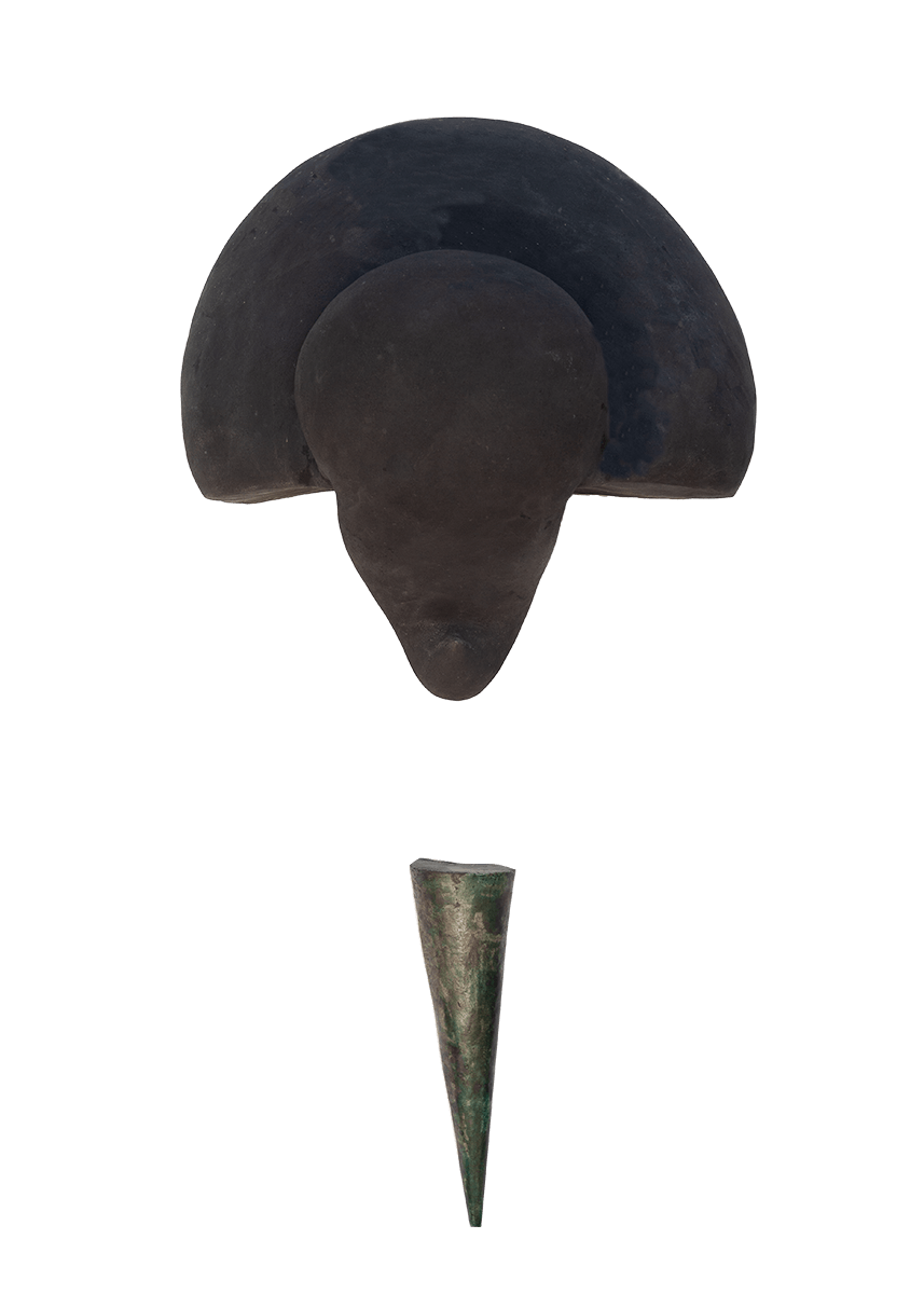 Annusatore (Ceramica Raku, cm 36x44x24, 1991)