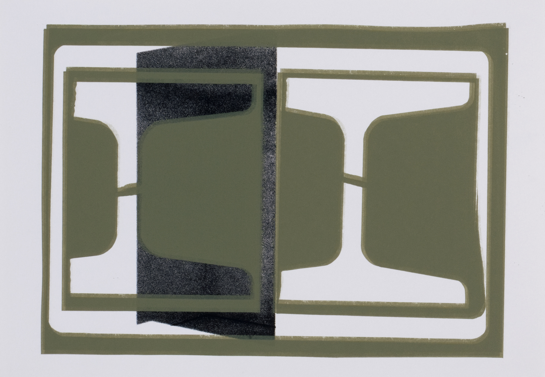 Untitled, 2009, Silkscreen (gouache) on Atsukushi paper, 32,5 x 49 cm