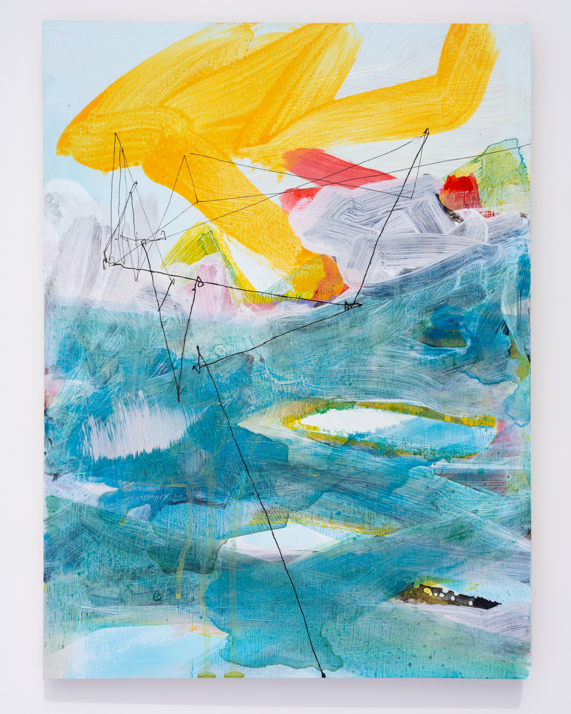 2023, acrylic and ink on panel, 17.25 x 13 inches