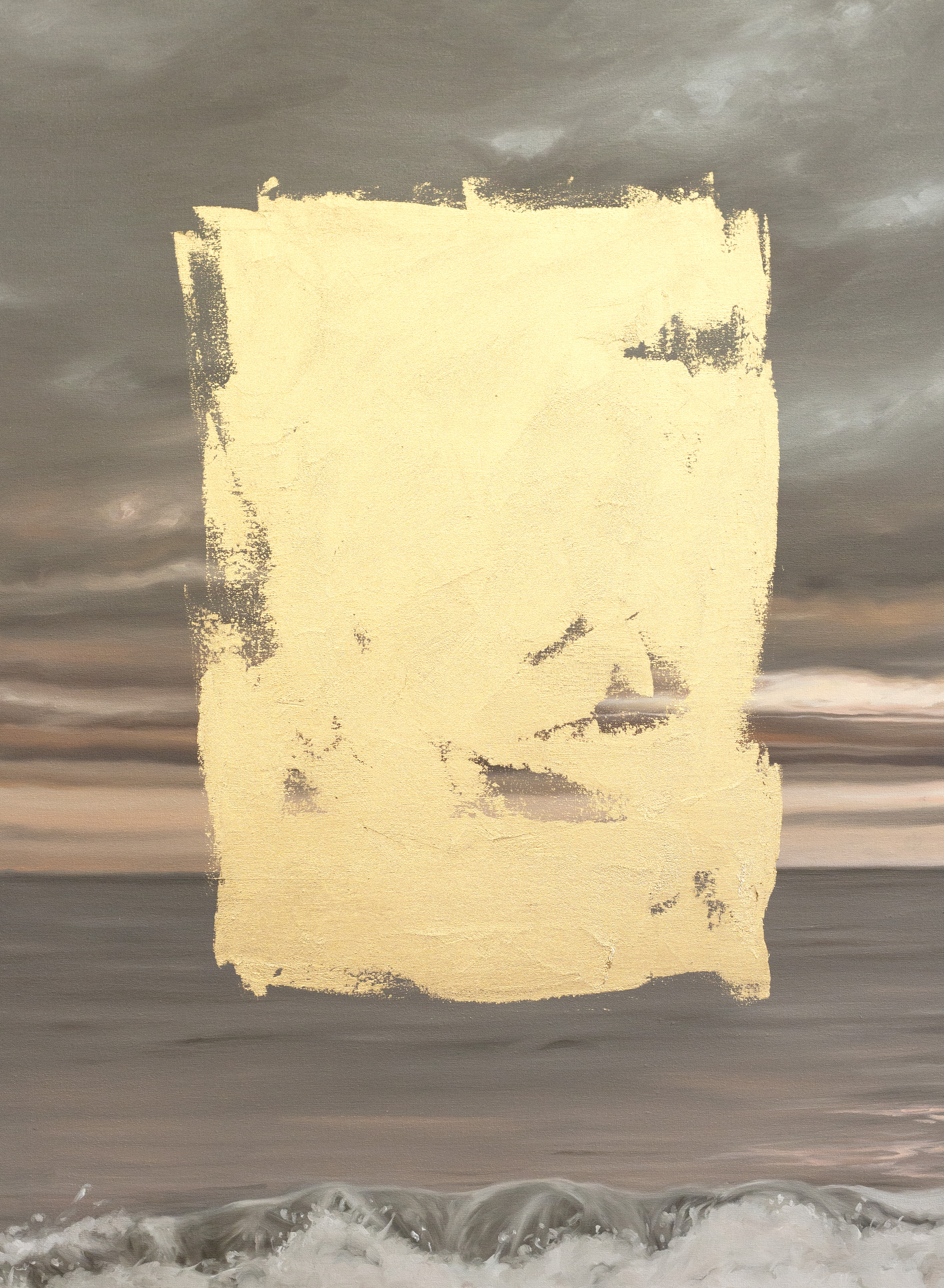 One in a Million, Oil and Bronze on Canvas, 22 x 24", 2022