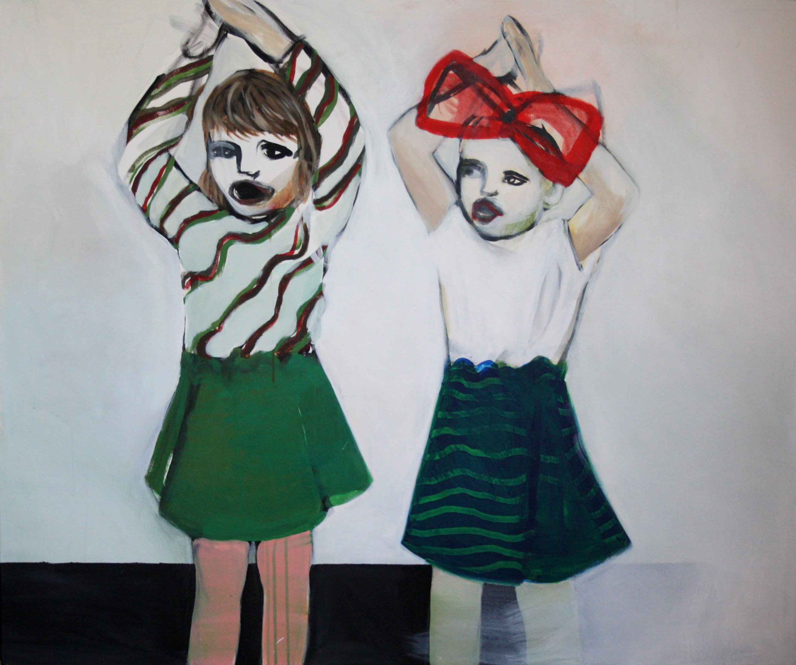 Clapping hands, acrylic on canvas, 80/100 cm