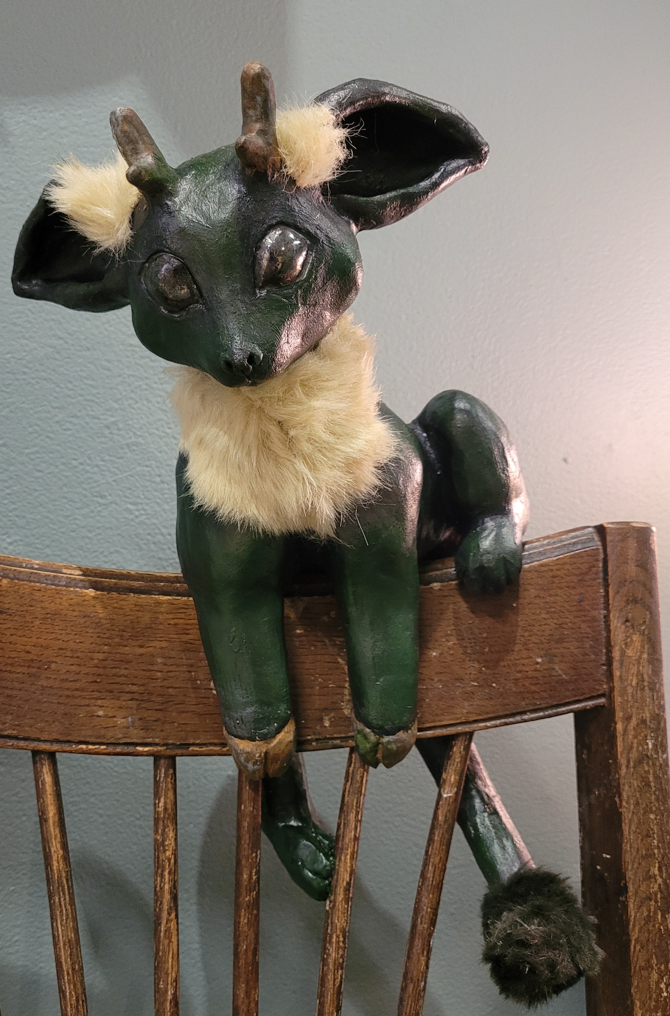 Keeping WatchCeramic, thrifted chair, 13x8x6 inches, 2023