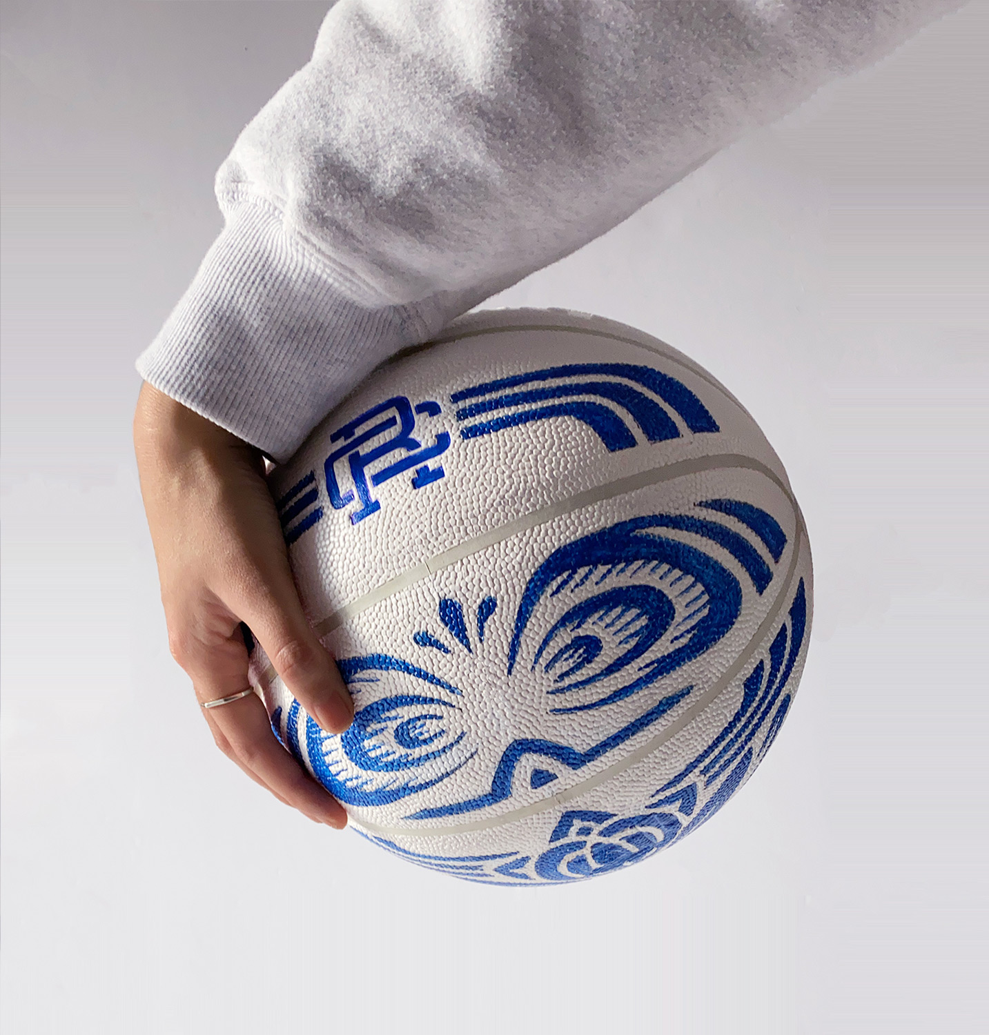 Custom Painted Reigning Champ Basketball