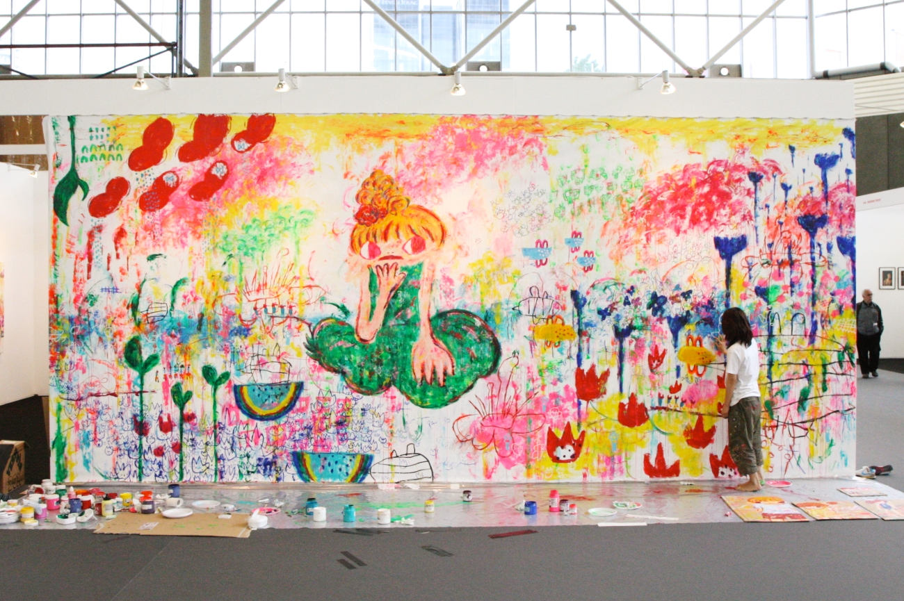 Live painting at Artamsterdam 09, Gallery Delaive booth.