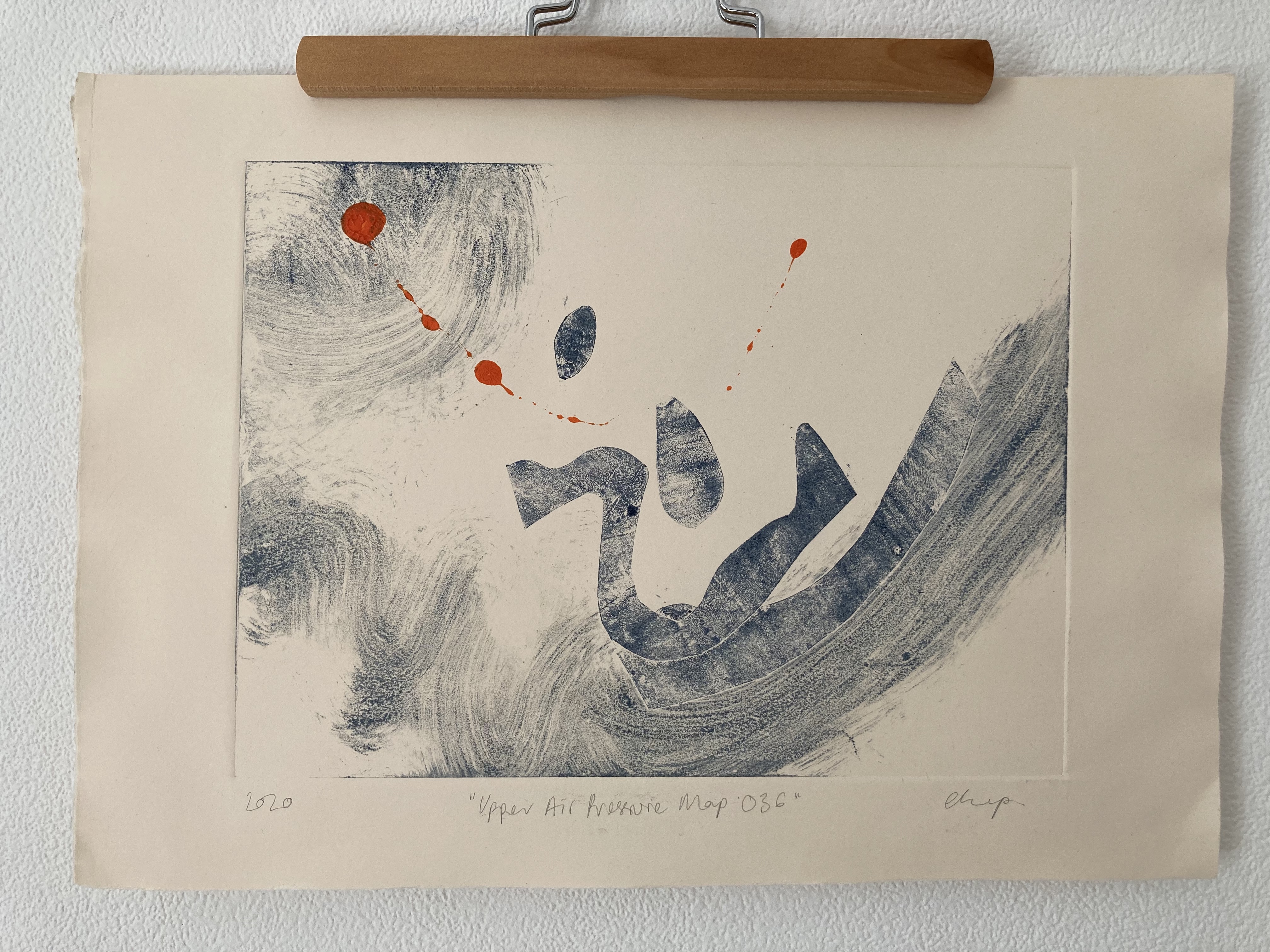 Upper Air Pressure Map 036 Monoprint, A3 £110