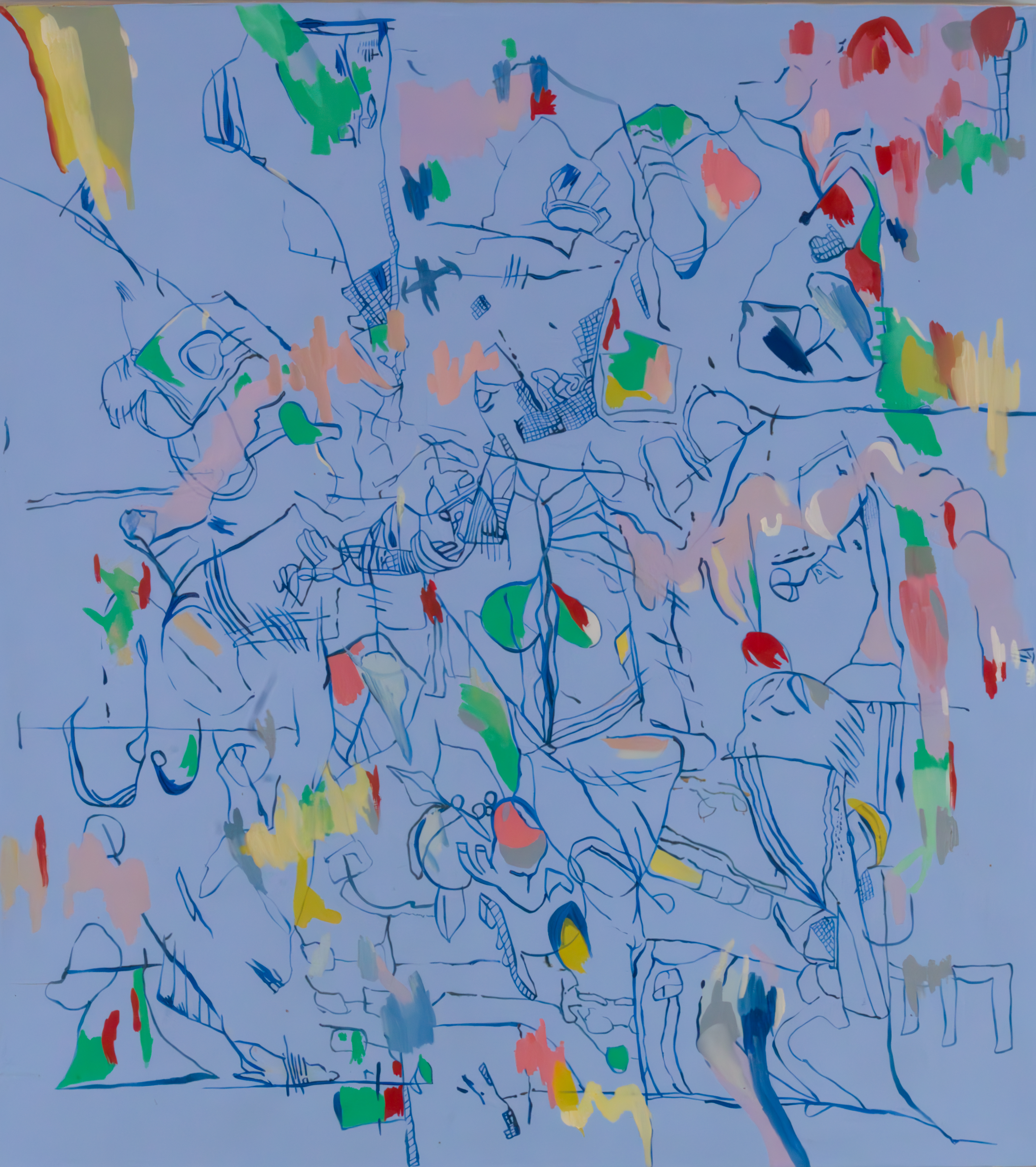 Left to Right, 2023 Oil and acrylic on linen 36 × 30 in 