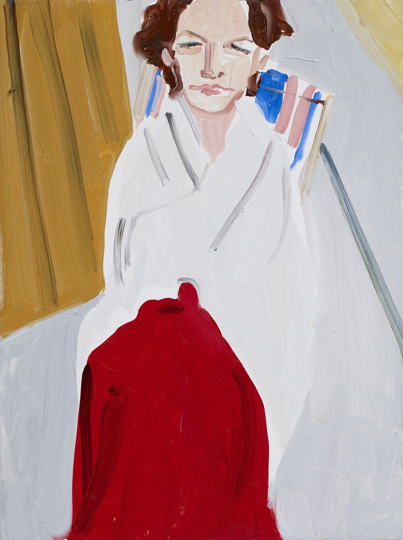Gabriel by the Beach Hut, 2017, Oil on Board, 40.5x30.5cm