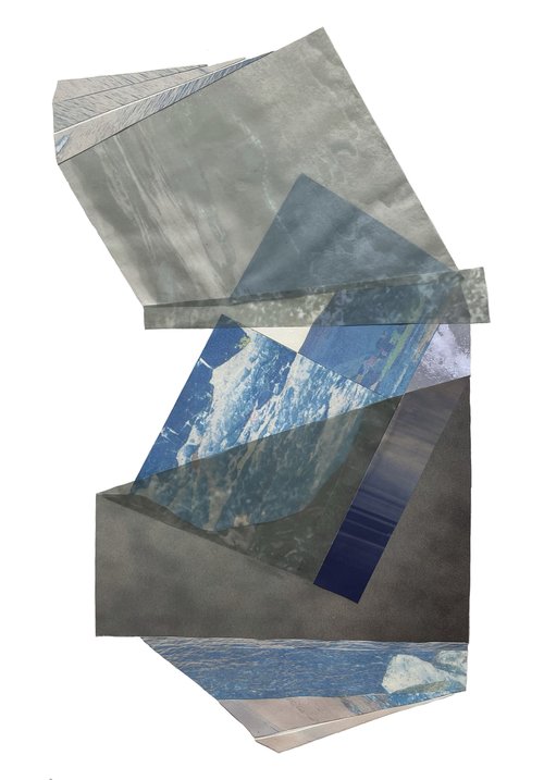 That In-Between Space; collaged photographs on handmade paper, size A3