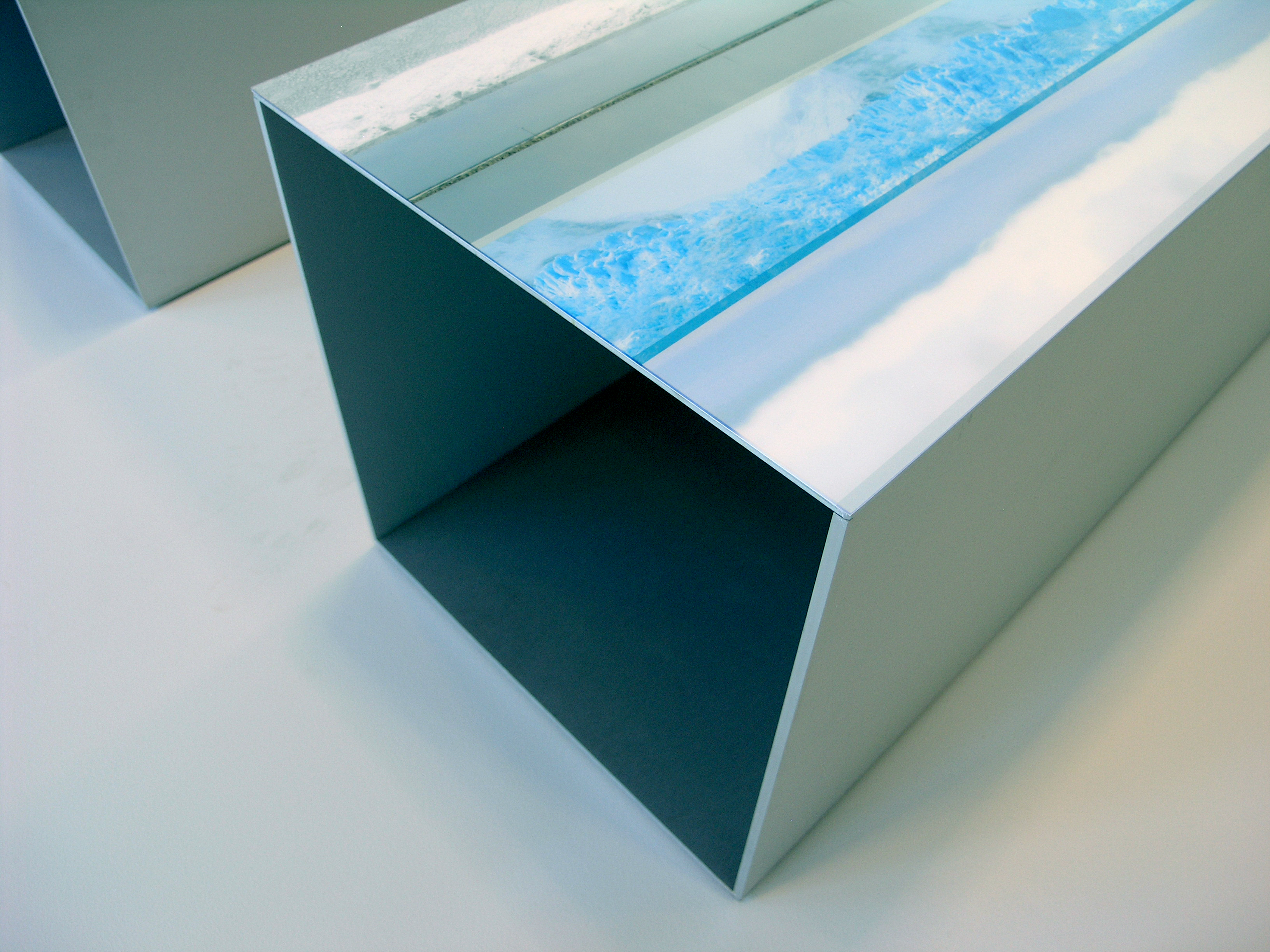 Homeland 2, (Series), 2006; lightjet print, plexiglass, anodized aluminum; 40 x 15 x 15 inches each.