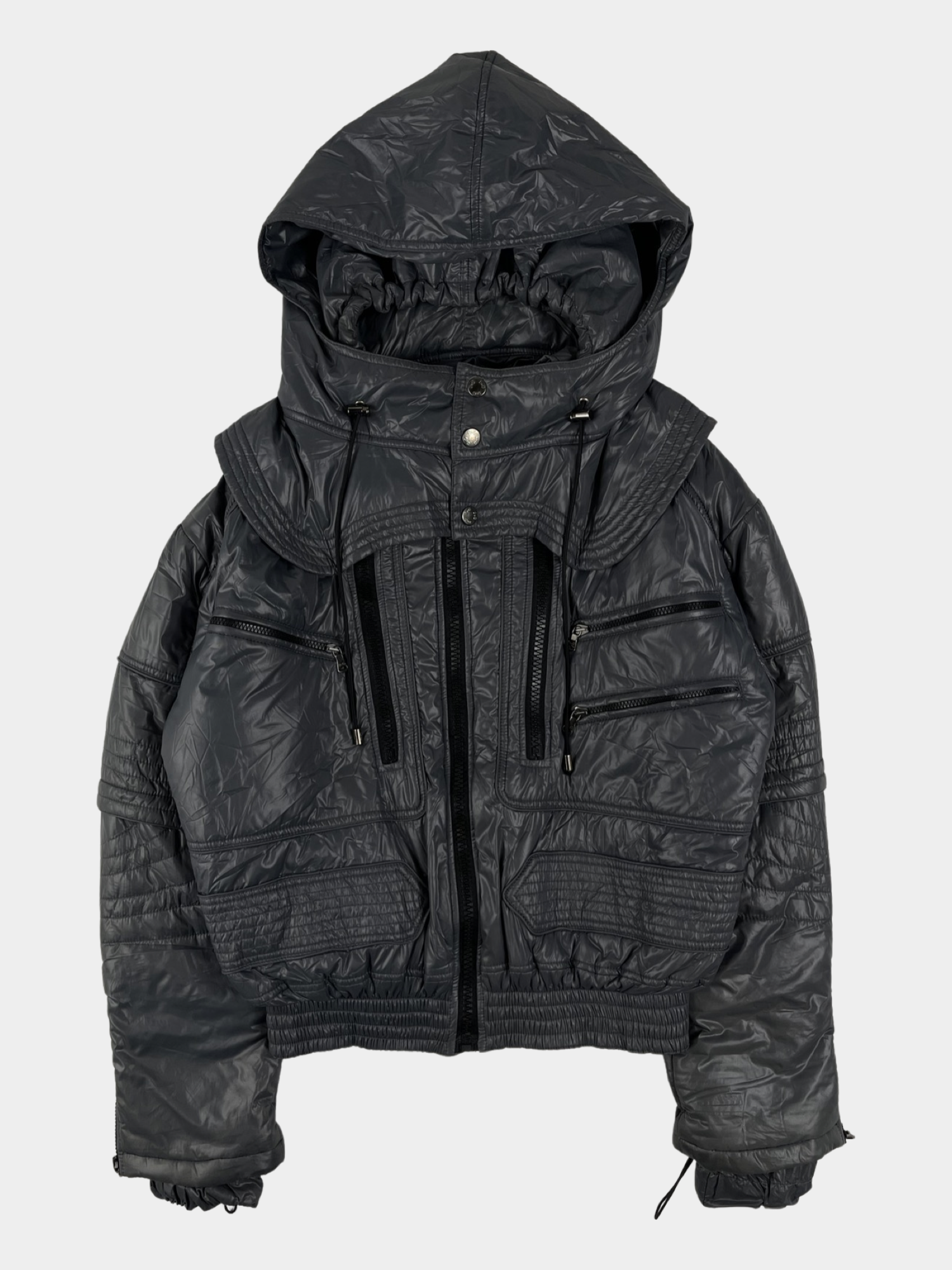 Men's Hooded quilted nylon jacket with logo, DOLCE & GABBANA