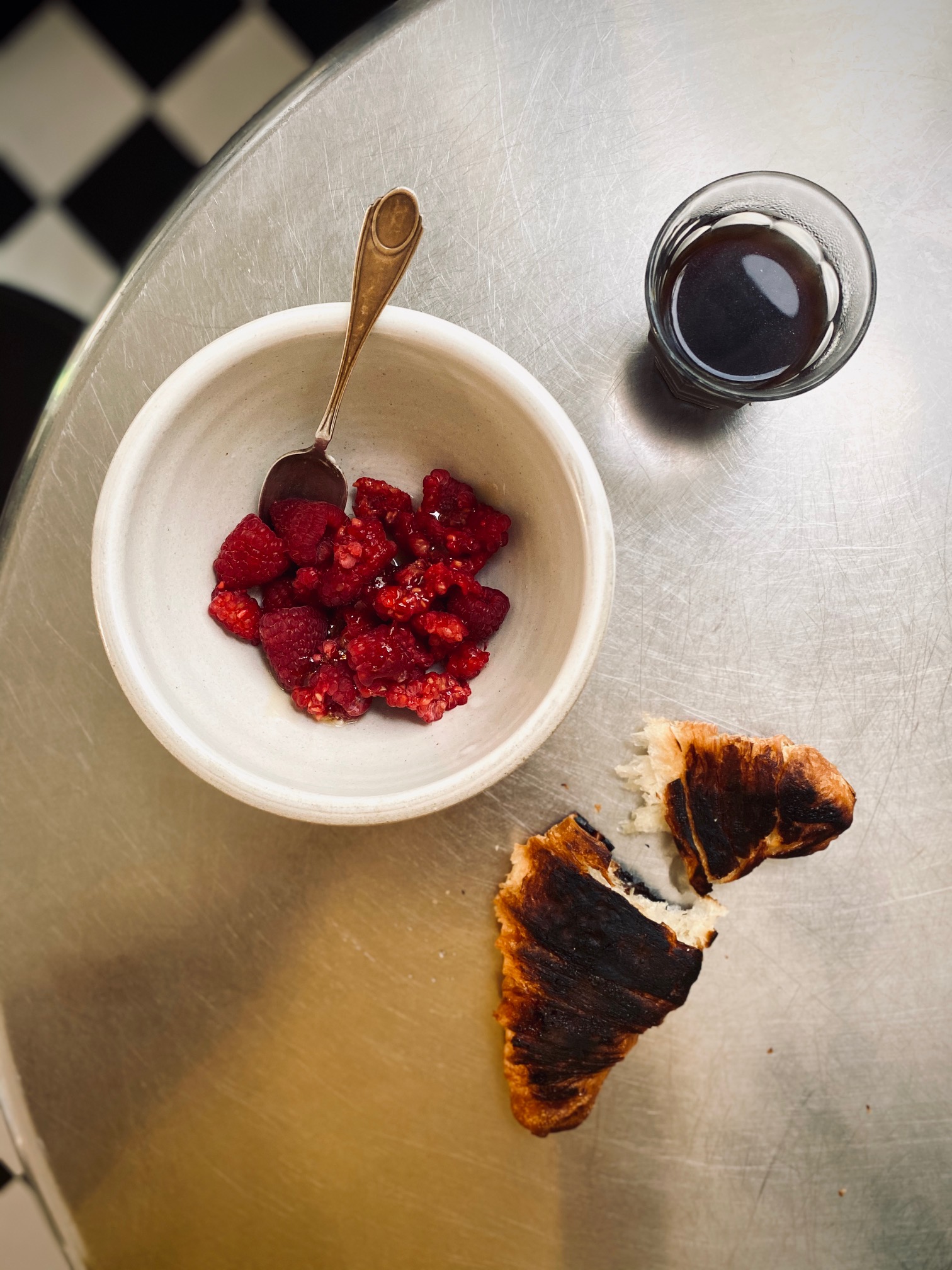 I love charred everything: bread crusts, vegetables, fish skin…try a croissant!