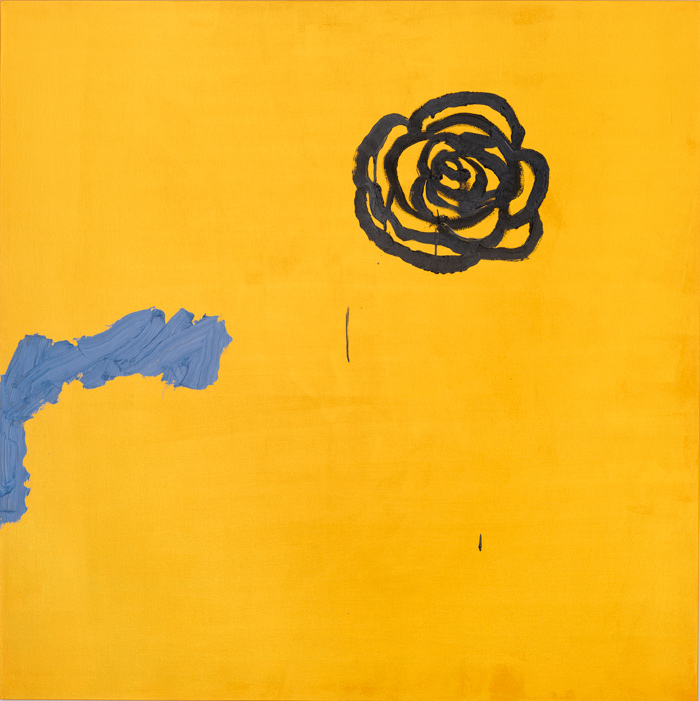 Camellia Totem 3, 2017, oil on canvas, 60x60 inches