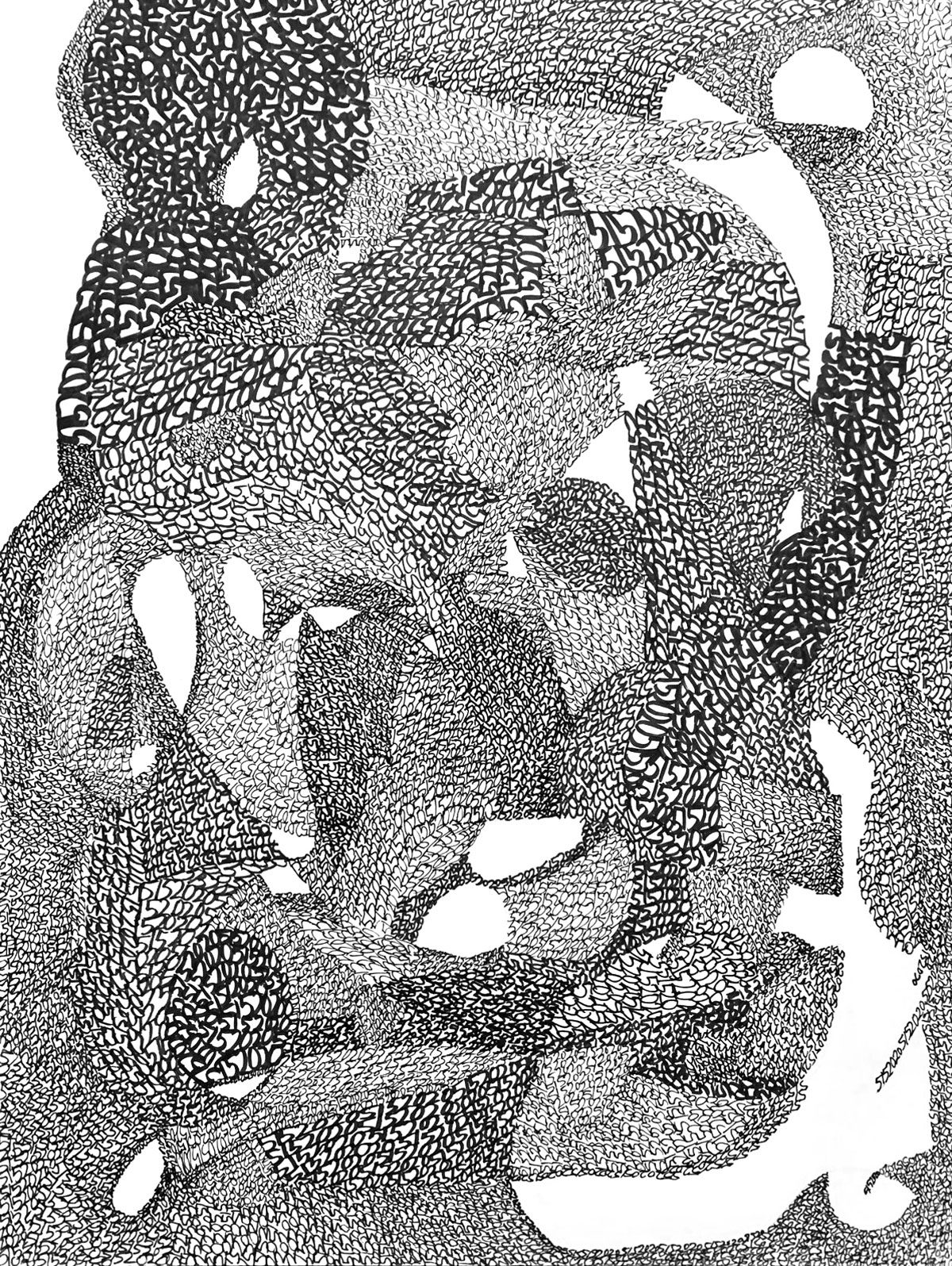 36/38 — BANAL DEJA VU  Archival ink on Bristol, 9" x 12" (2020 works).2010-ongoing.