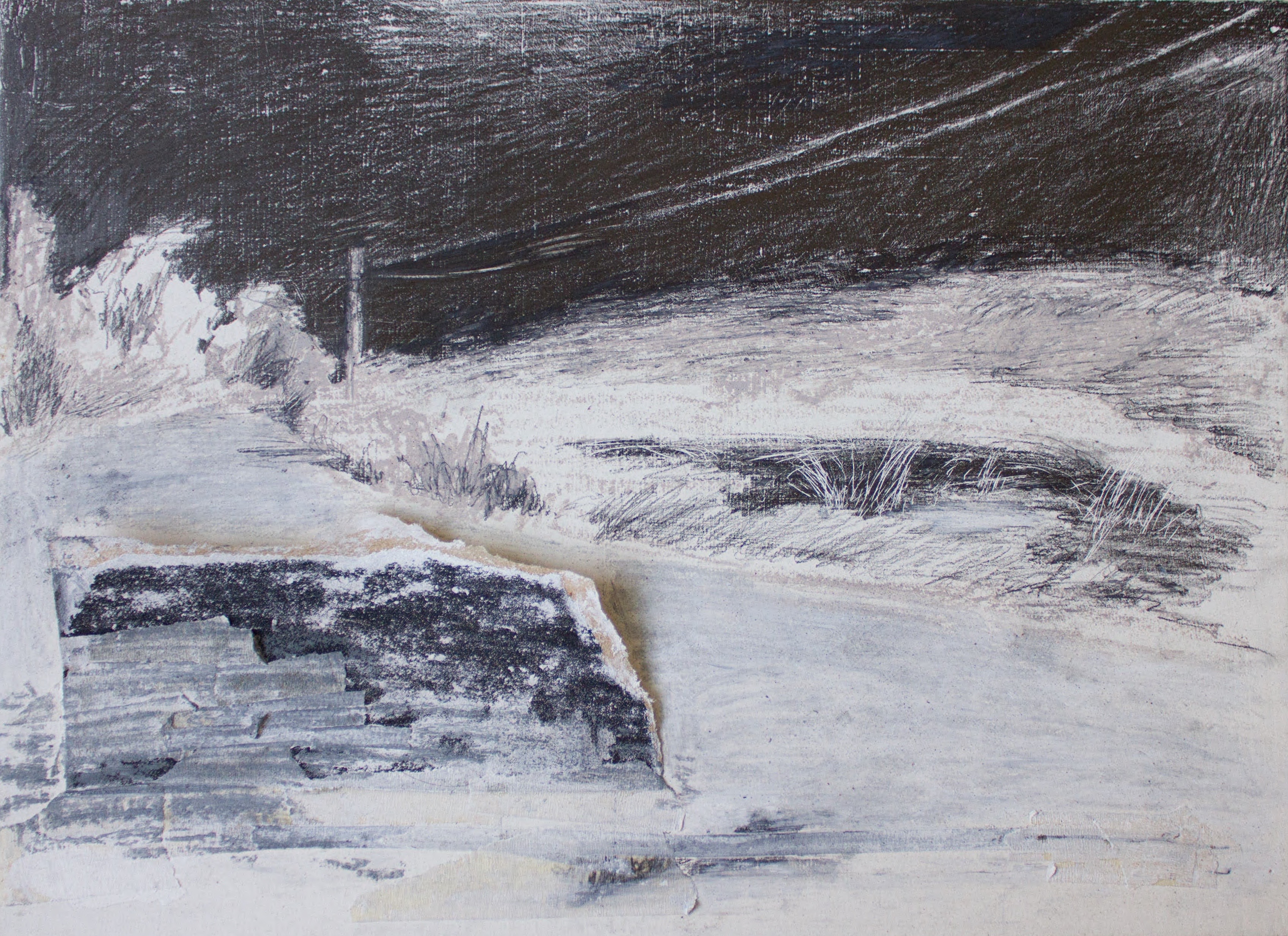 30x22cm,mixed media on calcium silicate board 系館撿到的矽酸鈣板