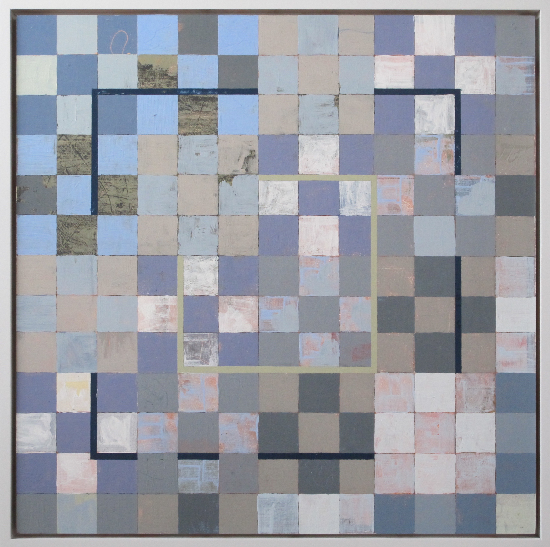 Precendent, 2015, Acrylic and Graphite on Panel, 23" x 23"