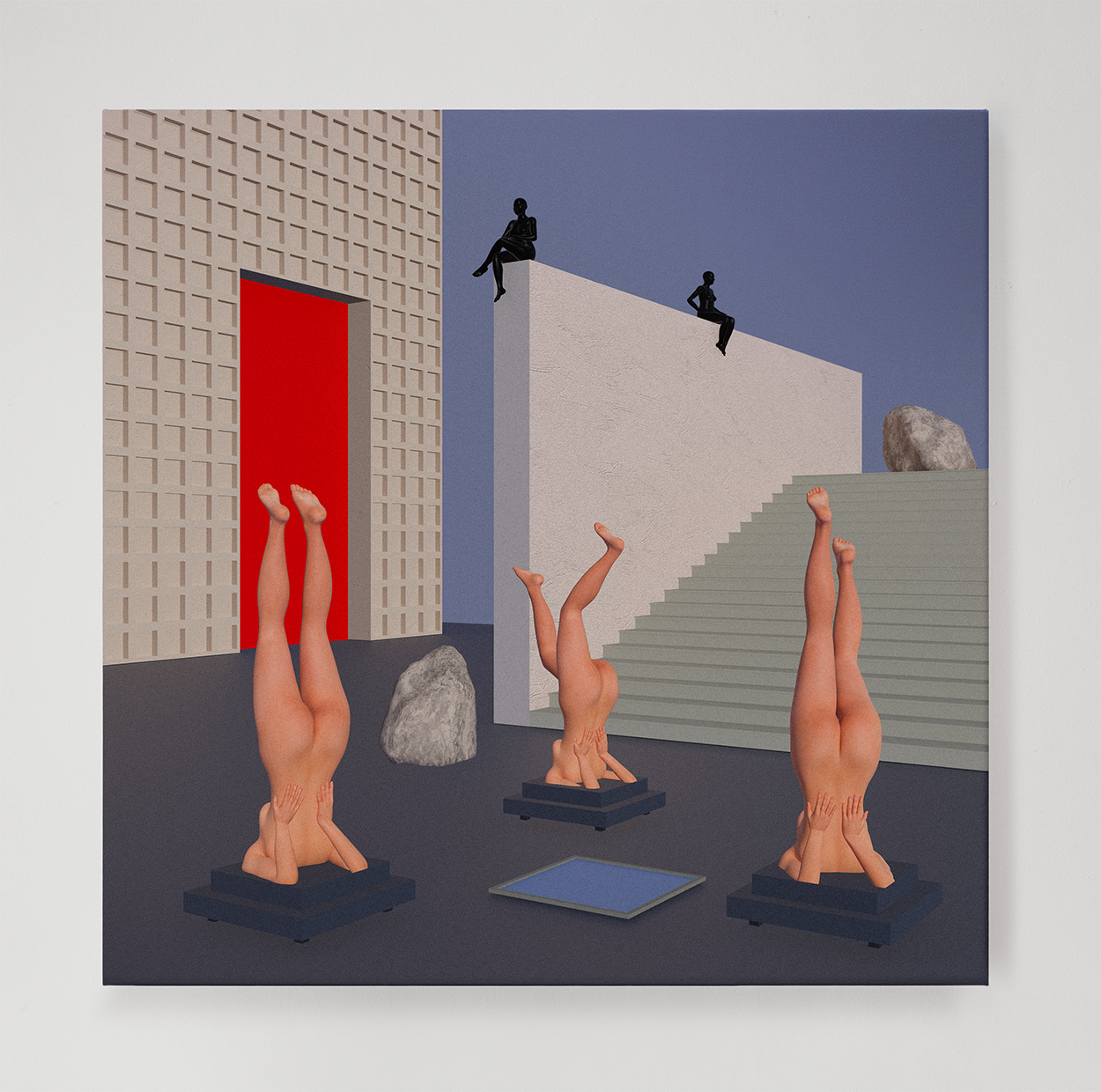 ON THE GROUND, MY FEET STILL FLOAT  | 2025 | PRINT ON CANVAS | 78 × 78 CM