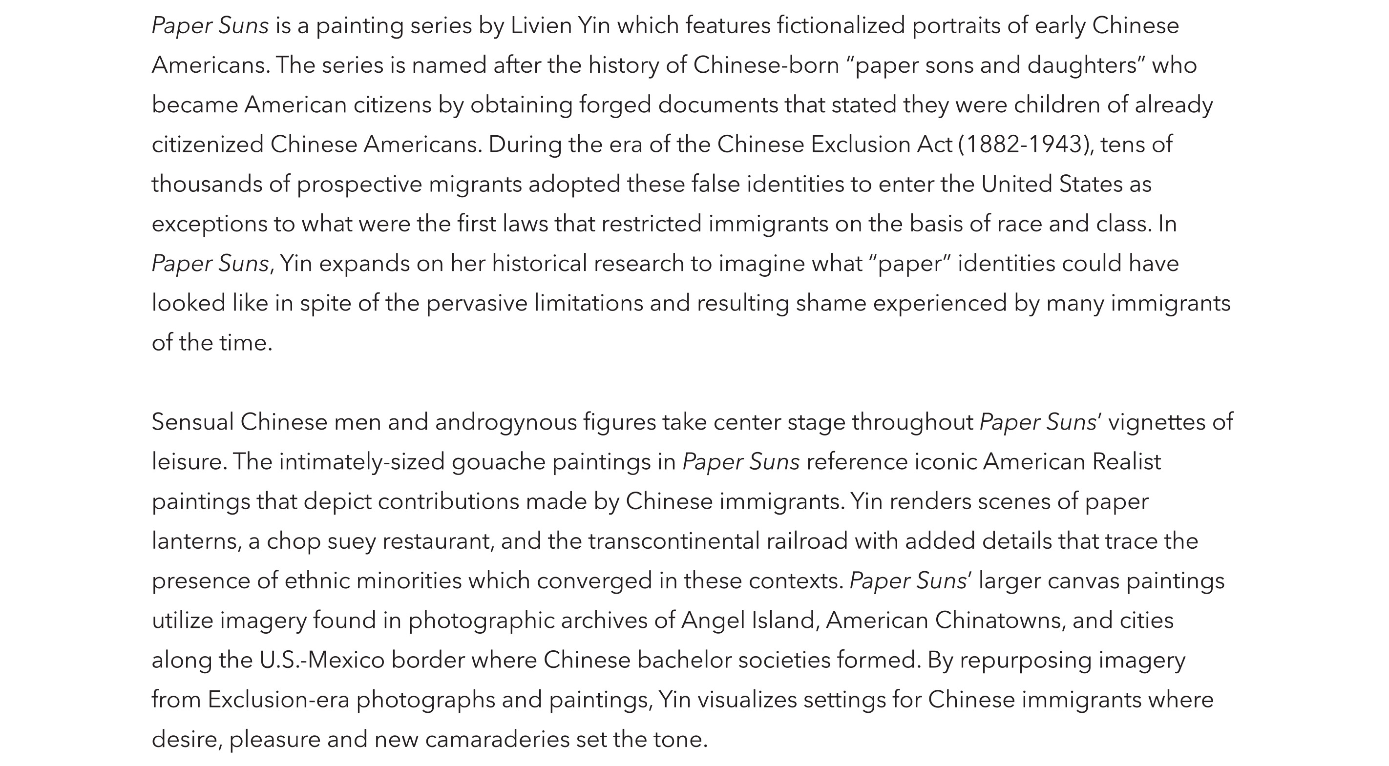 Paper Suns / Livien Yin - The New Gallery