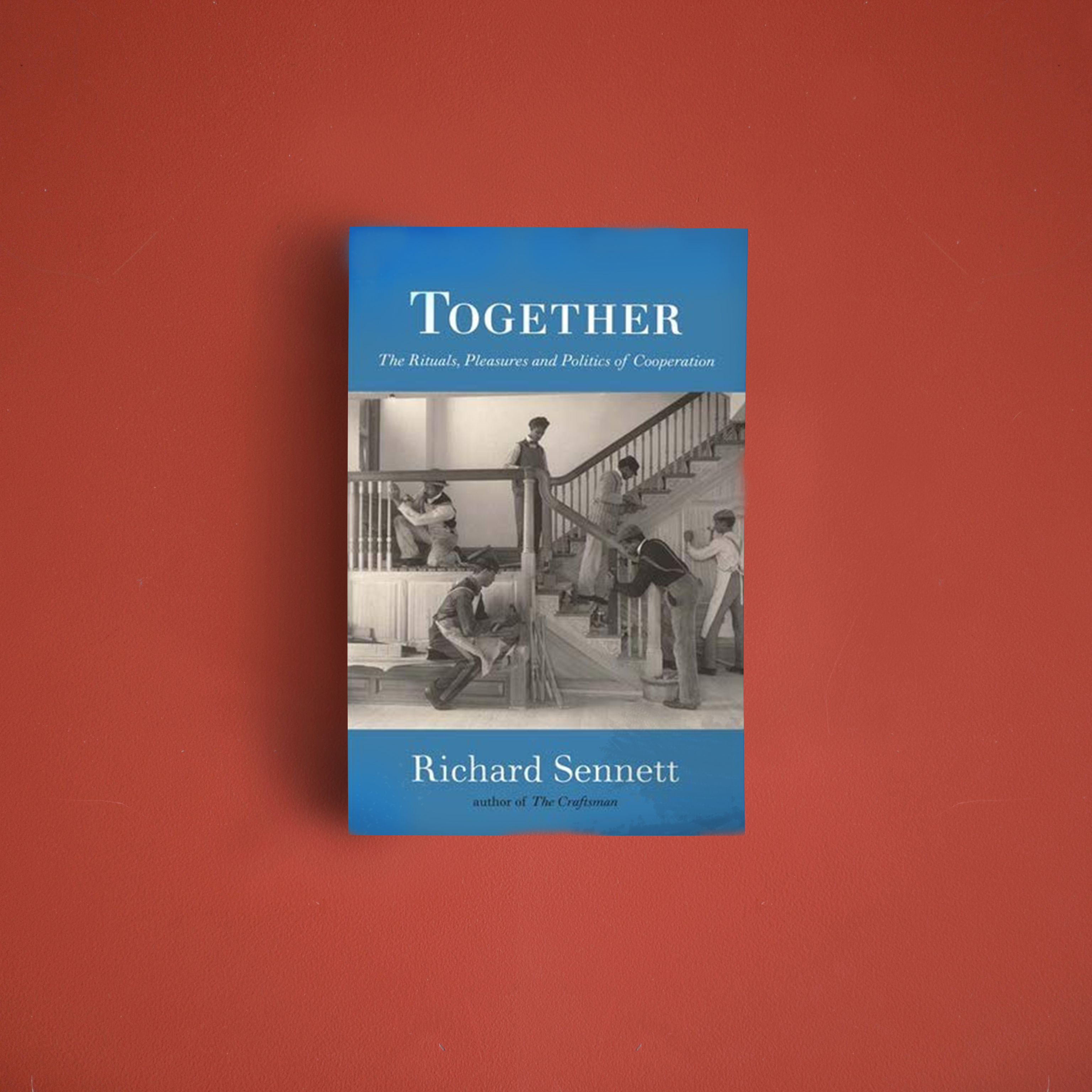 Richard Sennett Together: The Rituals, Pleasures and Politics of Cooperation, Yale University Press, 2012In Together, the sequel to his most influential work The Craftsman, Richard Sennett urges that living with people who differ – racially, ethnically, religiously or economically – is the most important challenge that we are facing nowadays, as members of a highly competitive and self-centred culture and society. Sennett traces the origins of the idea of cooperation and explores it as a tool to develop more complex and integrated societies. In this work, cooperation is defined not as an inherited value of a society but as a craft that needs to be embedded and enacted. This lecture is relevant for our studio as it presents a framework of the values that we as architects should integrate in the spaces we design.