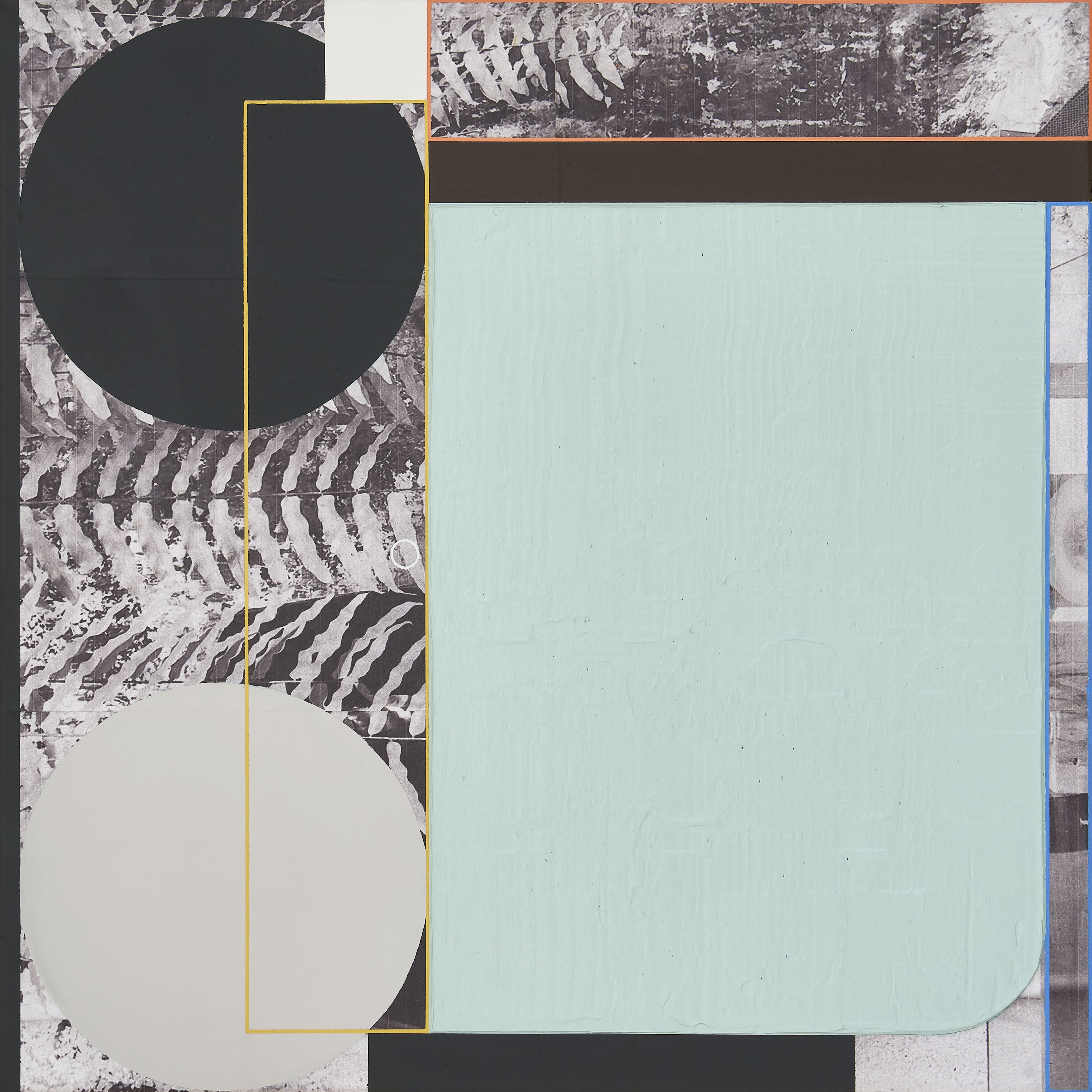  The Never Ending Summer no.2, 2020, Acrylic and Photo-Collage on Canvas, 45.5 x 45.5 cm