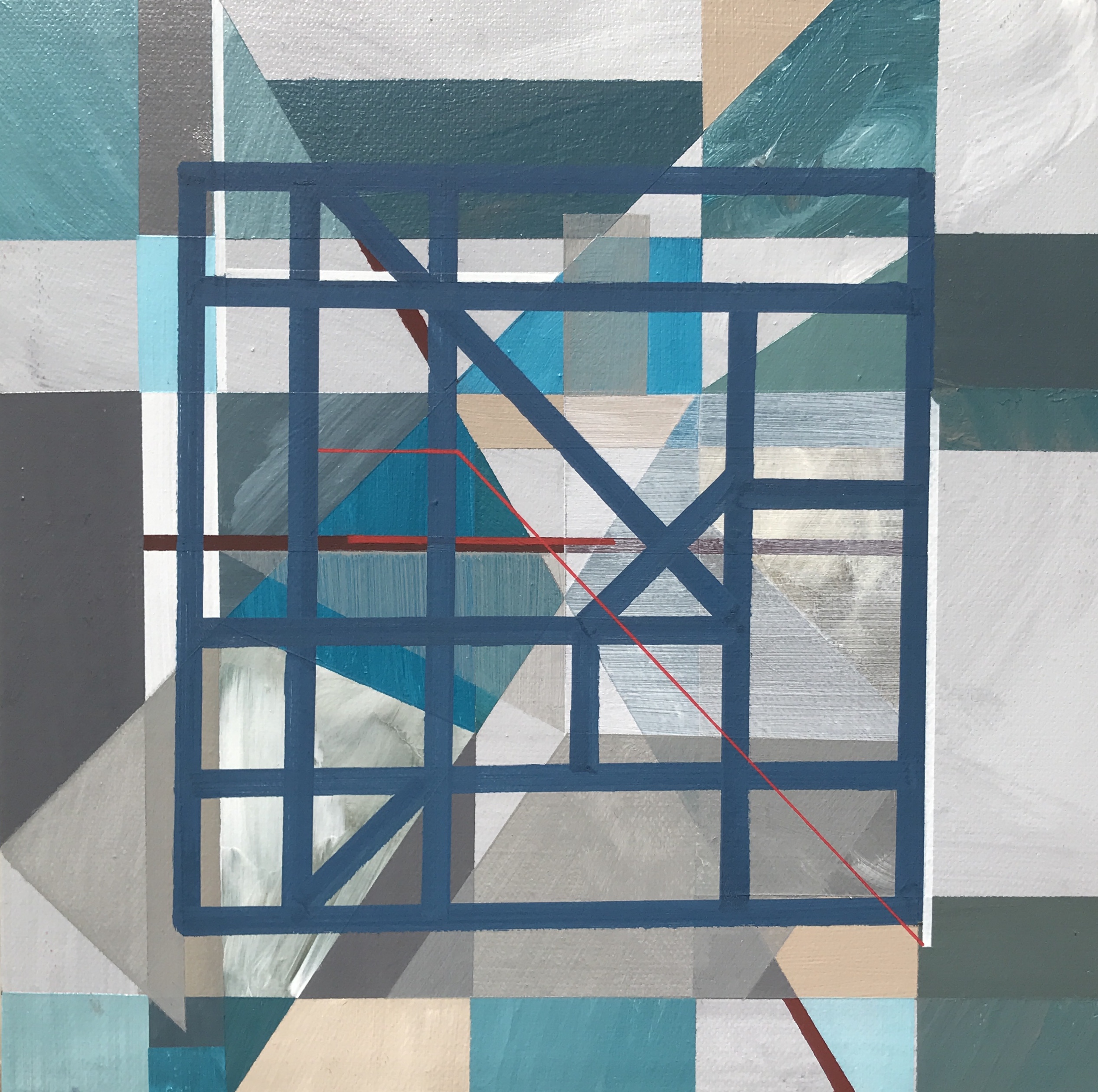 "Non-Structural III" 2020 Mixed Media on Canvas 30x30 cm