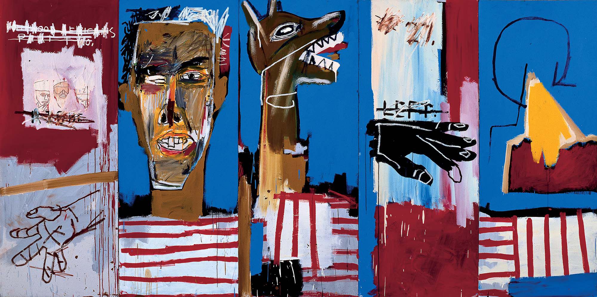 Jean-Michel Basquiat, "Dog Bite/Ax to Grind", 1983 (Museum Boijmans Van Beuningen, Rotterdam); © Estate of Jean-Michel Basquiat, licensed by Artestar, New York.