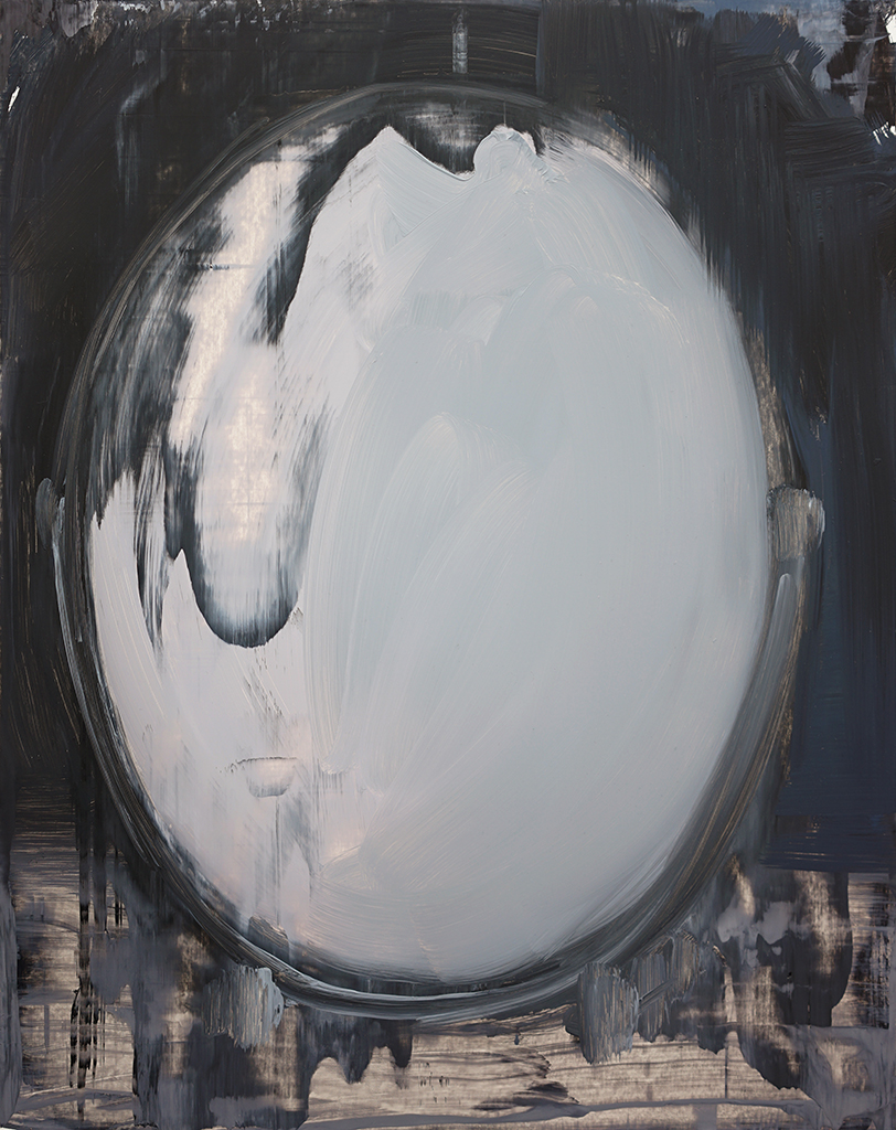 untitled (mirror 7). 50x40cm. oil on wooden panel. 2019. (private collection, London, UK)