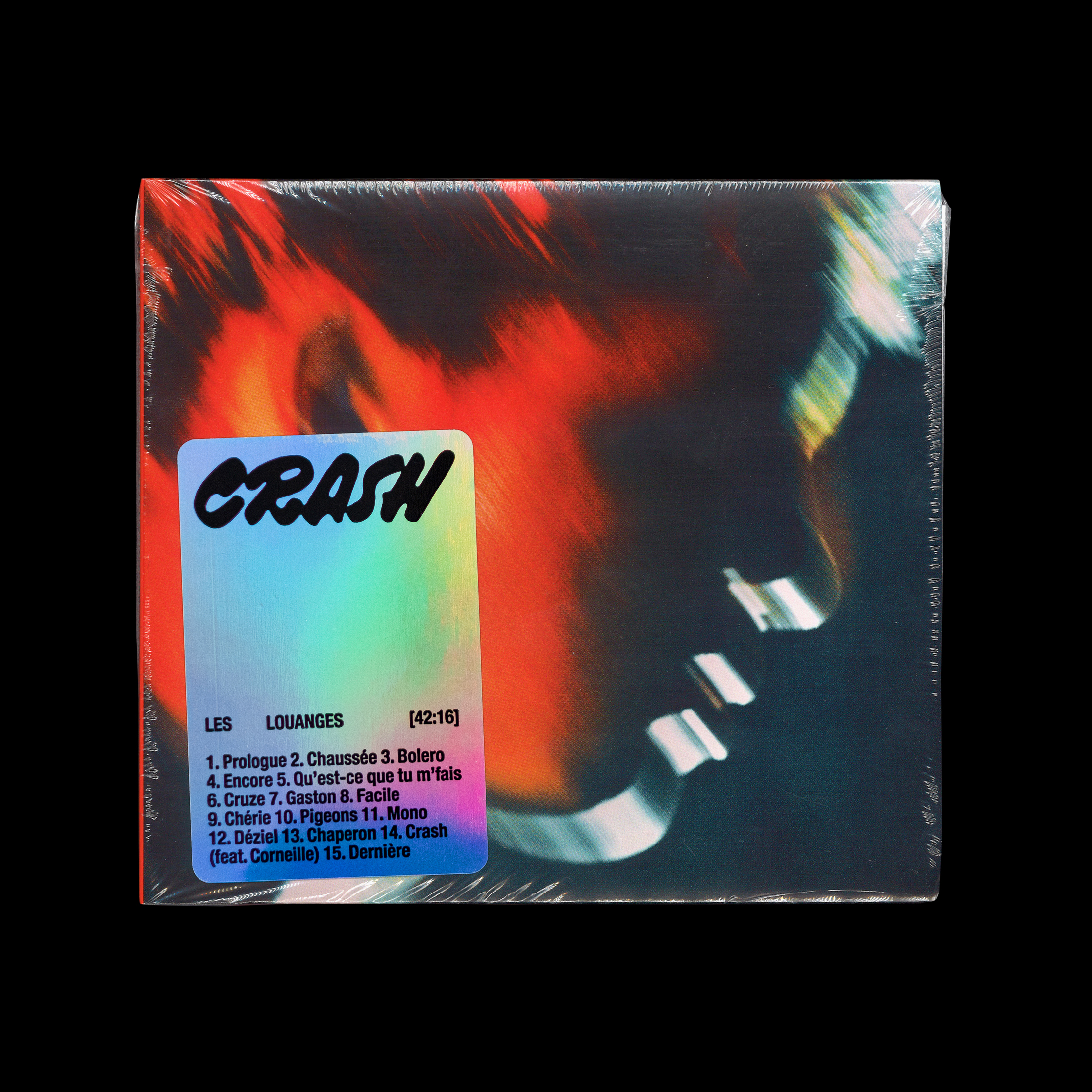 Album Art for Crash, by Les Louanges. Photo by Jodi Heartz and Alex Blouin. Designed at Principal in 2022.