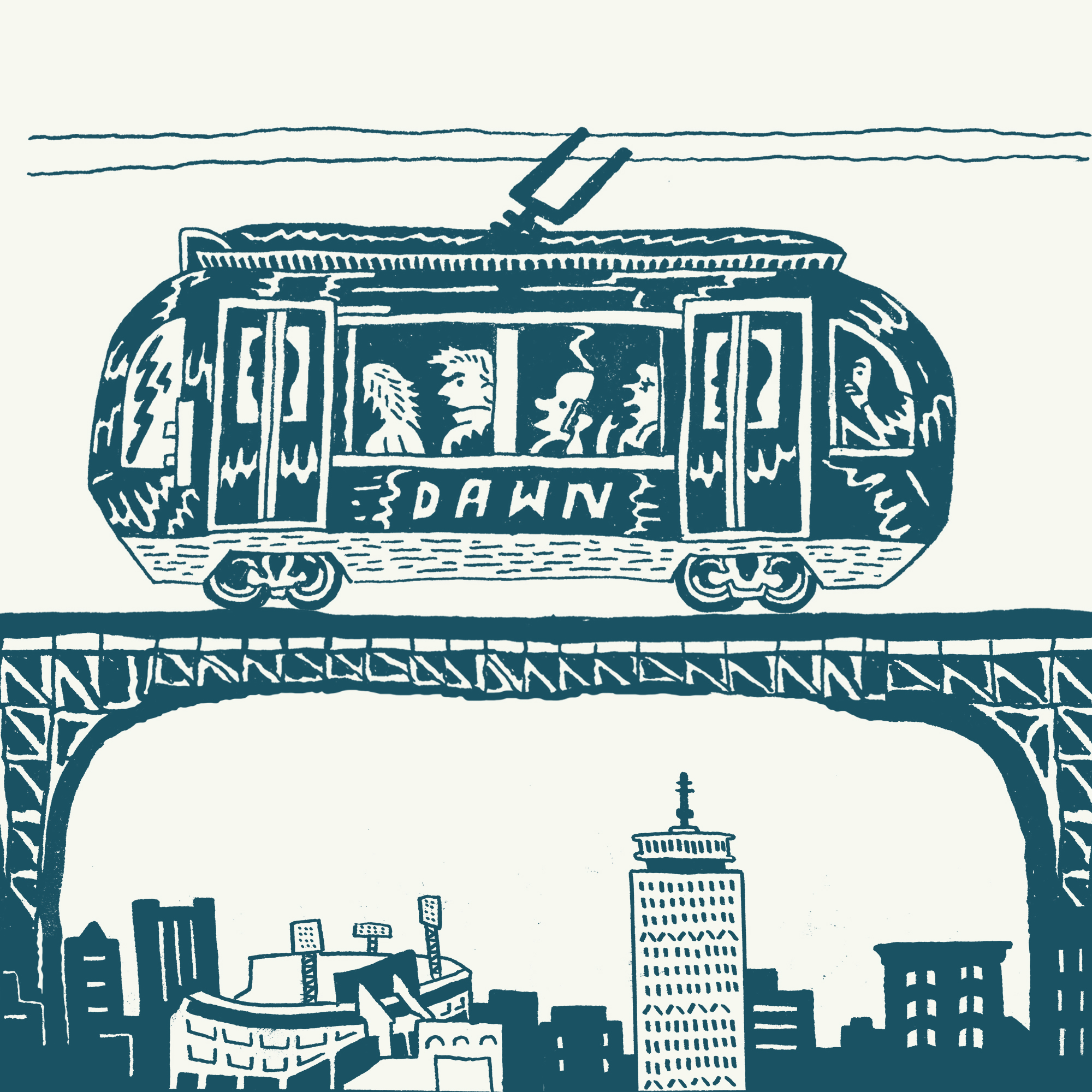 Dawn Tram sketch