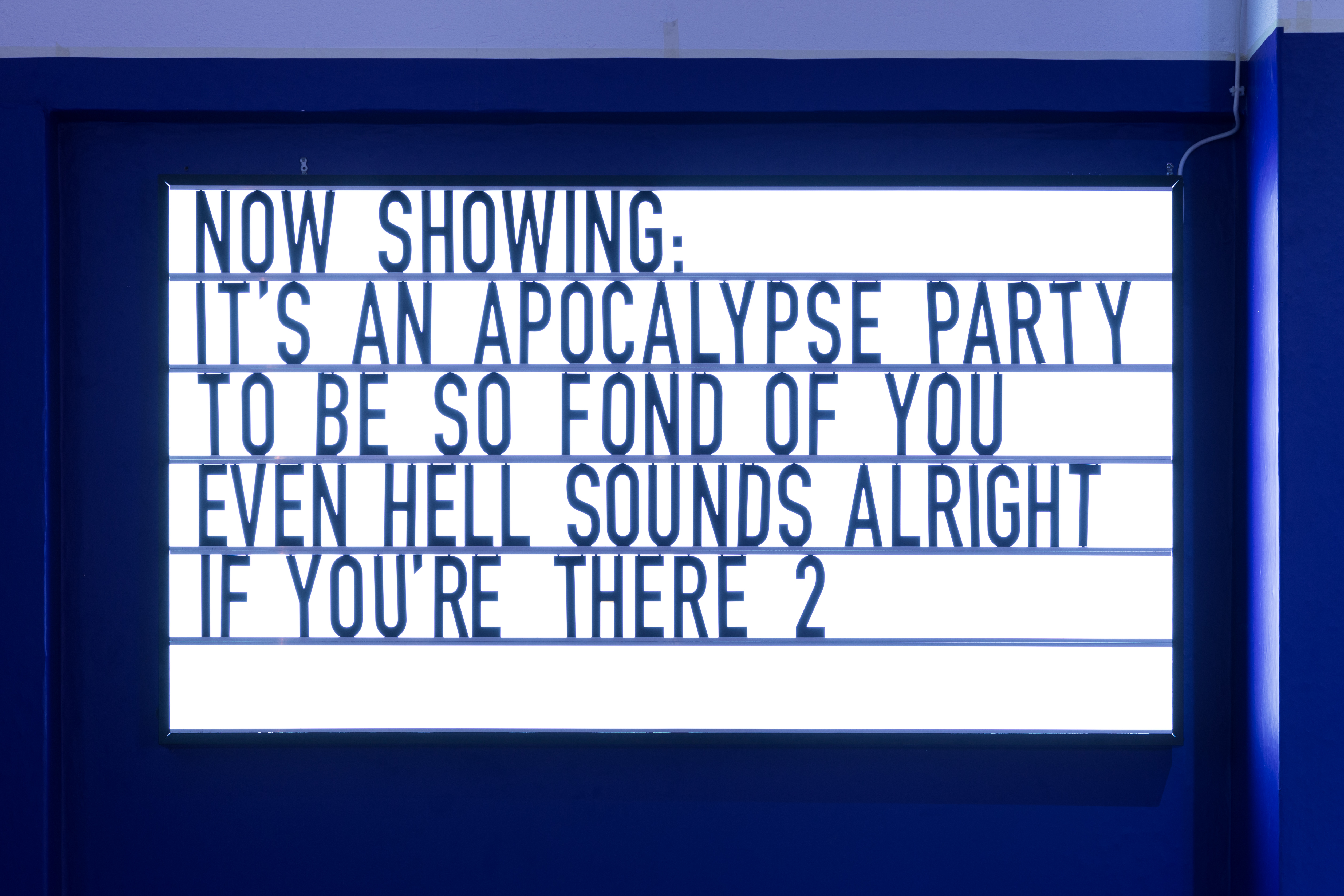 Yum yum dates wit ya. 2017Cinema light box100 × 180 × 8 cm