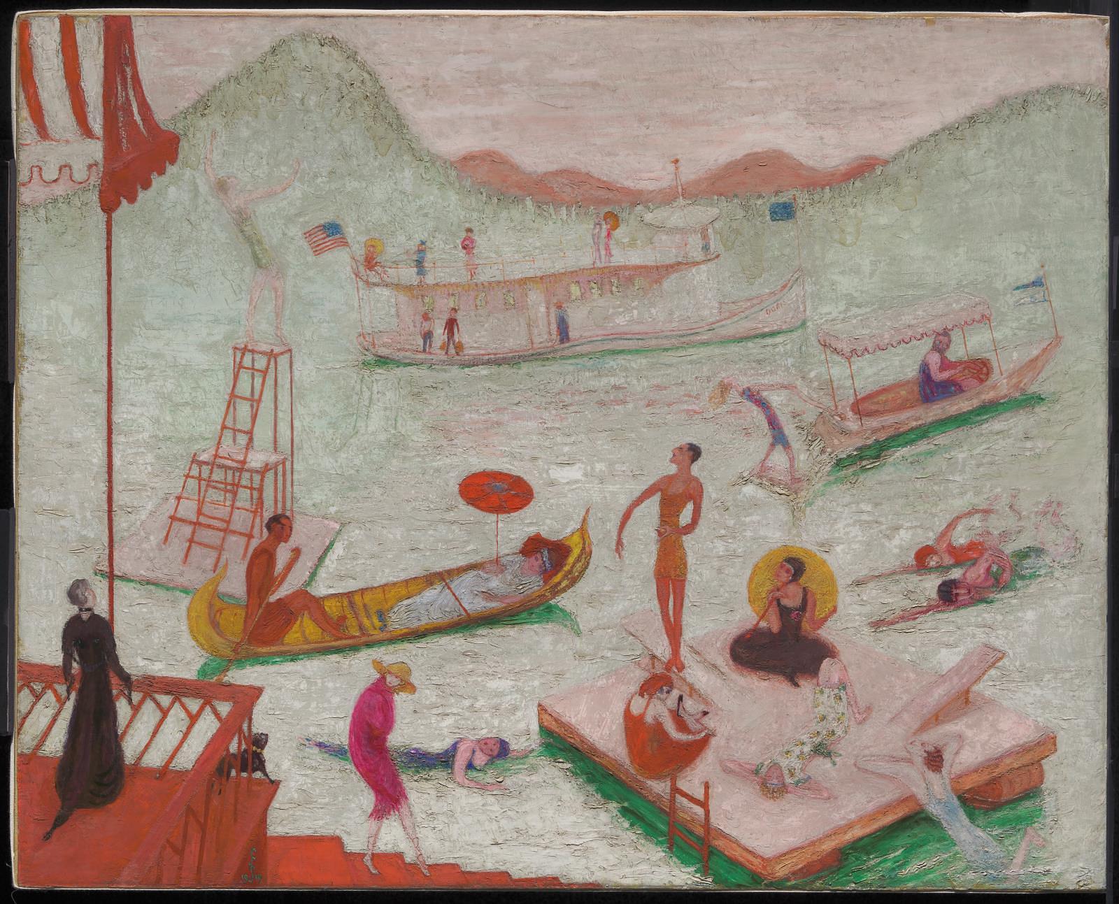 Lake Placid, 1919. Oil on canvas. Florine Stettheimer / Museum of Fine Arts Boston