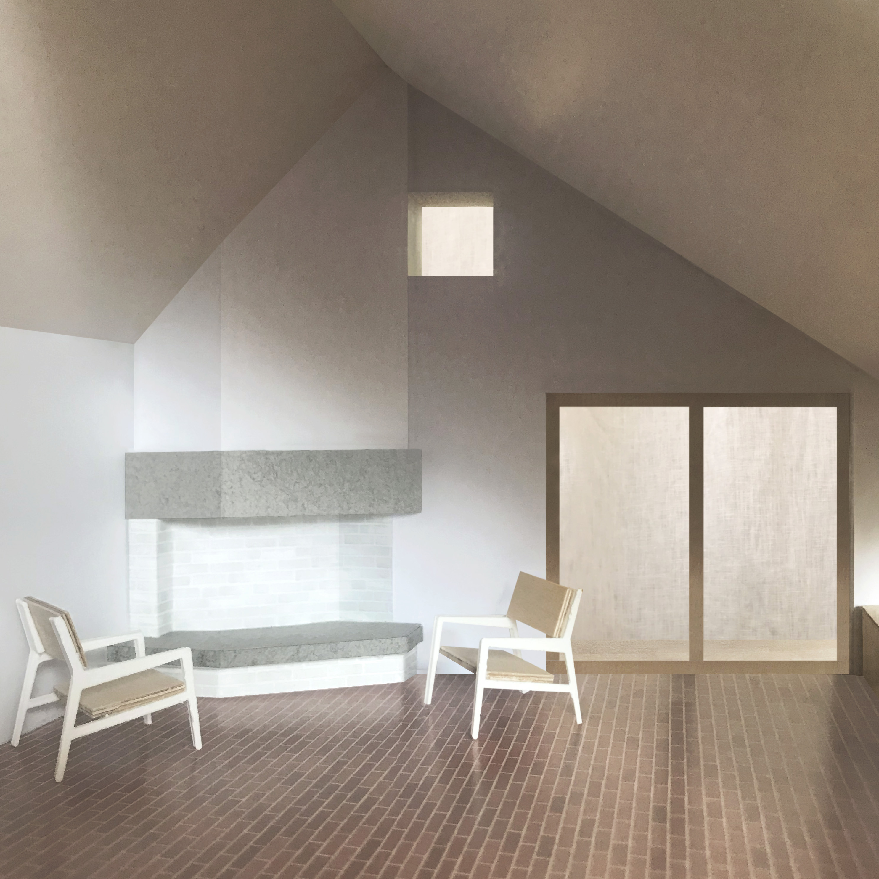 Living room model for house in Derbyshire