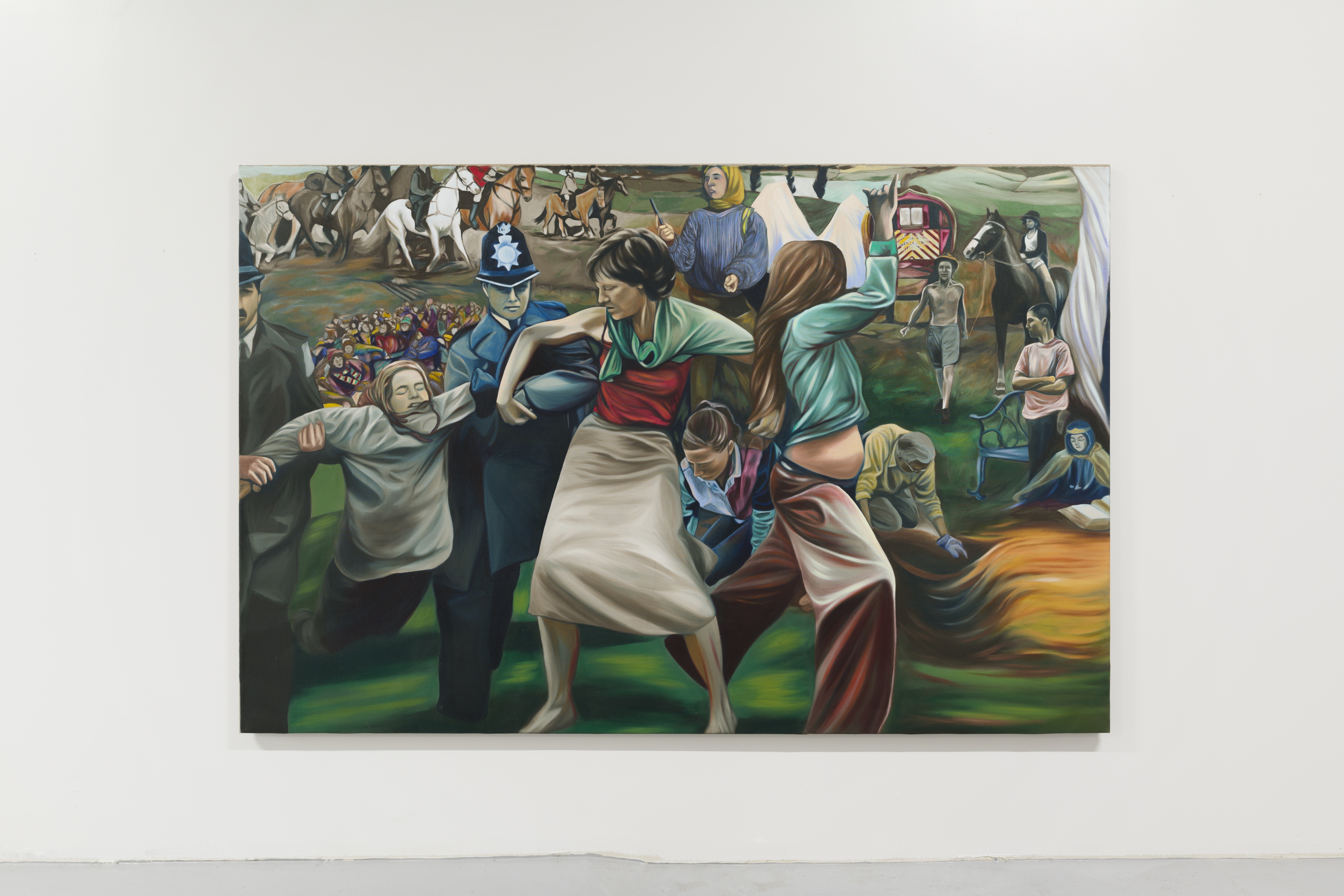 'Champion of the World', 2021. Oil on linen, 230x150cm