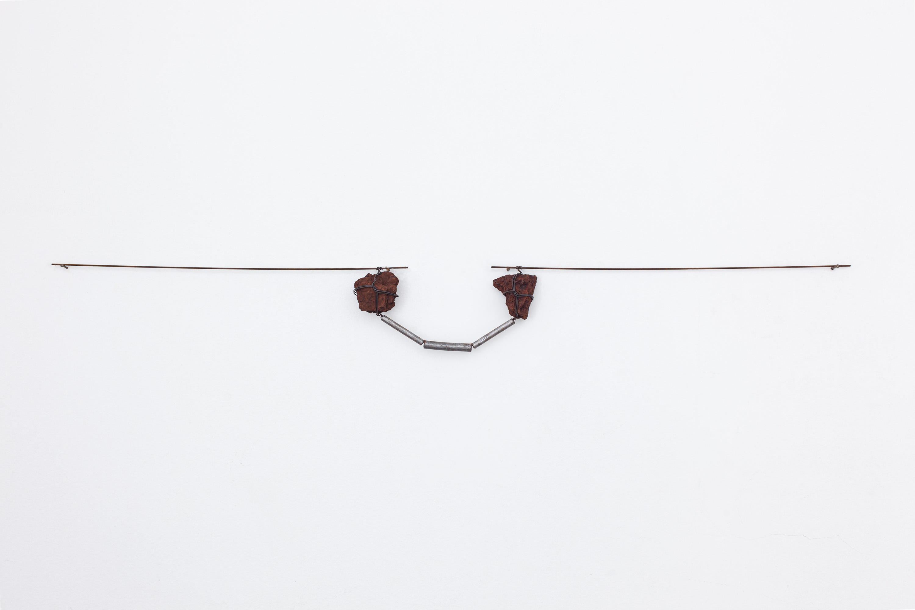 UNTIL SOMETHING THINKS ME INWARDS 15Iron ore, iron and lead. 14 x 108,5 x 6 cm. 2023