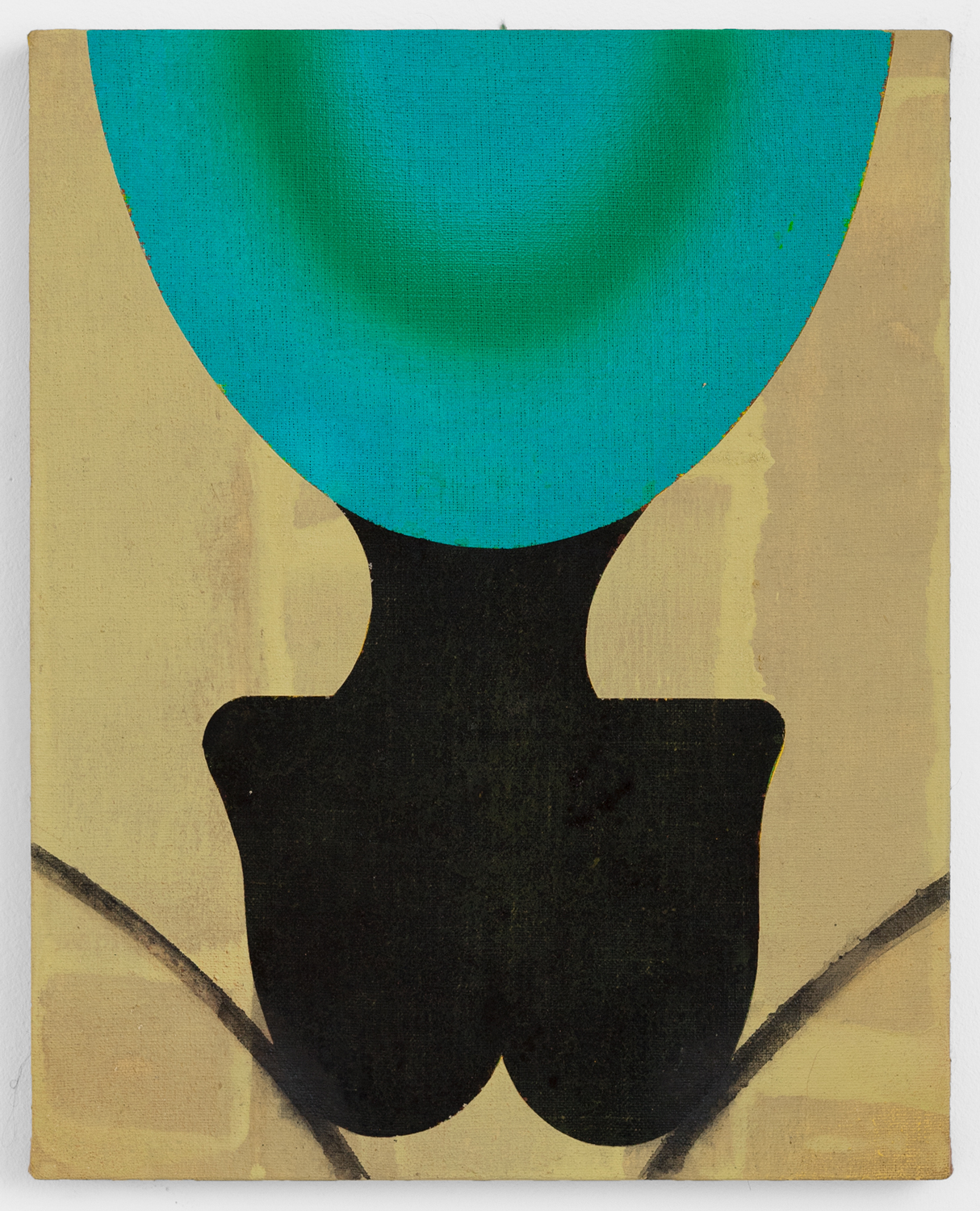 New Haircut, 2024 Acrylic, pigment and aquarellable pencil on linen50 x 40 cm