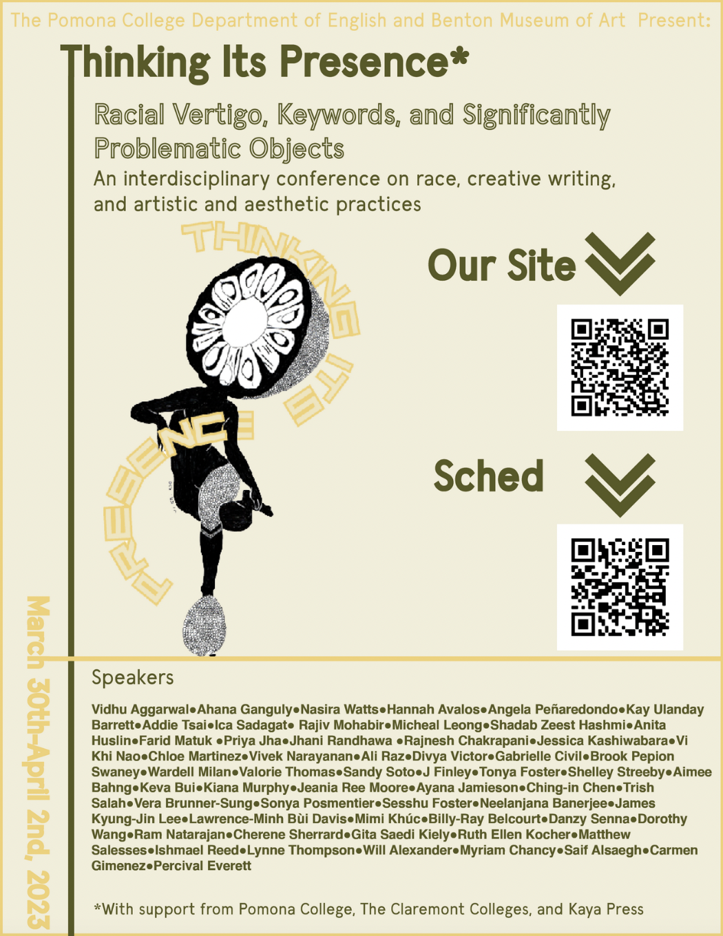 Thinking Its Presence Conference poster. Designed by Vi Khi Nao.