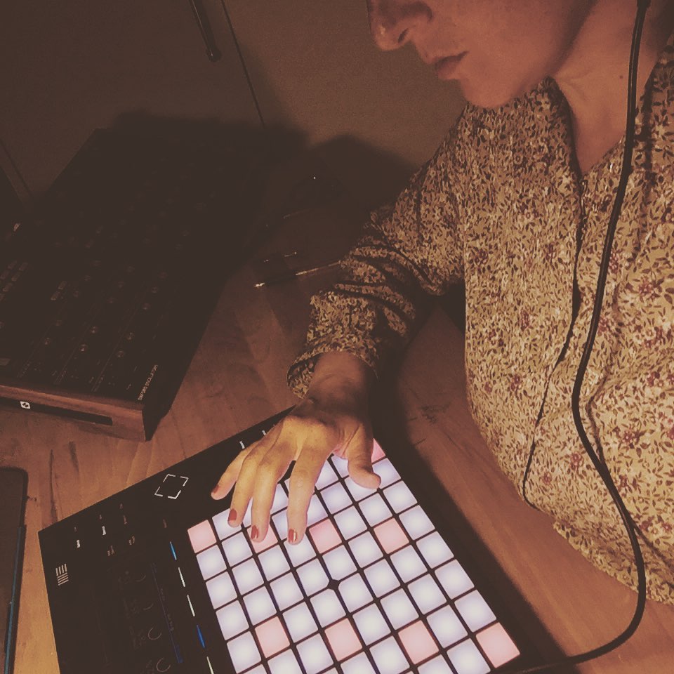 The artist in action... 