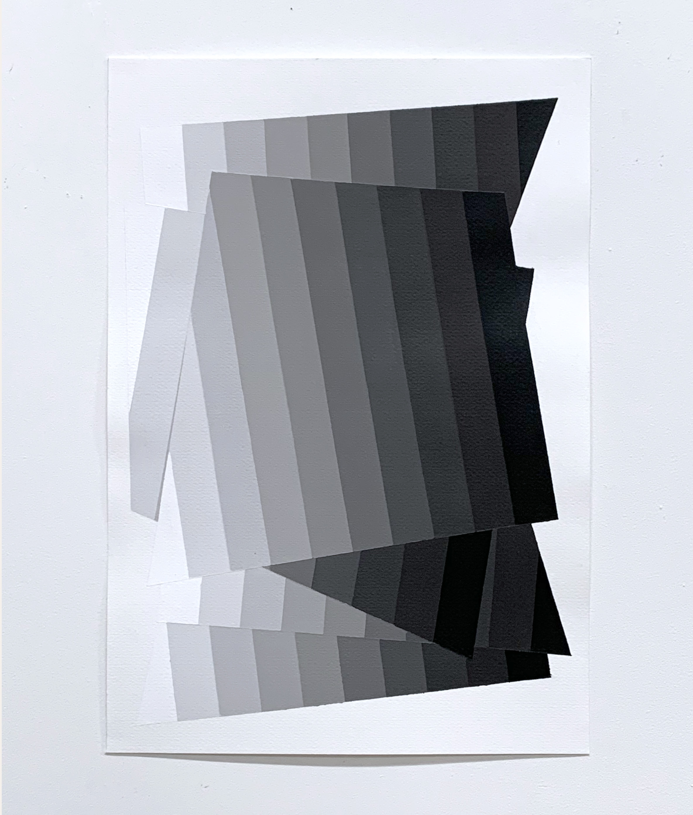 Machbands Study XVI, 50cm x 35cm, acrylic on paper, 2021