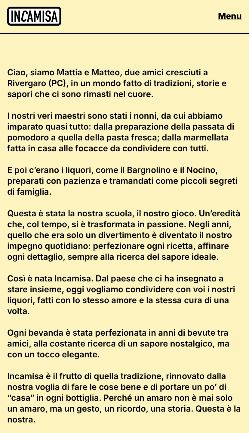 giallo.studio graphic web-design for Incamisa