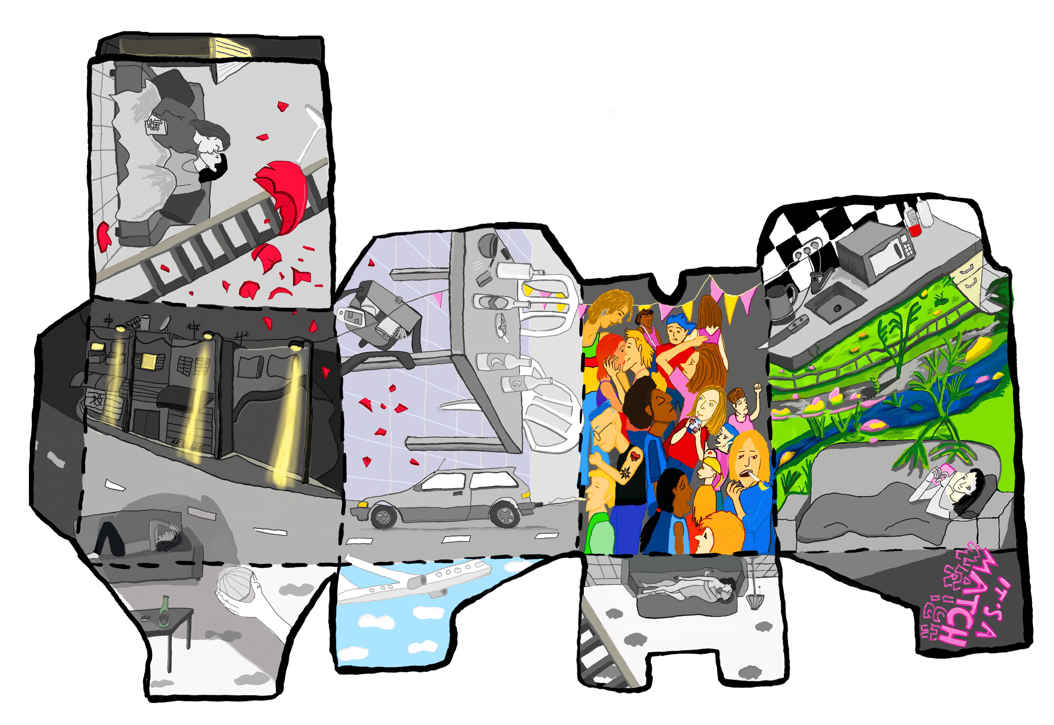 Illustrations for Haaretz Pride Magazine 2023 #1