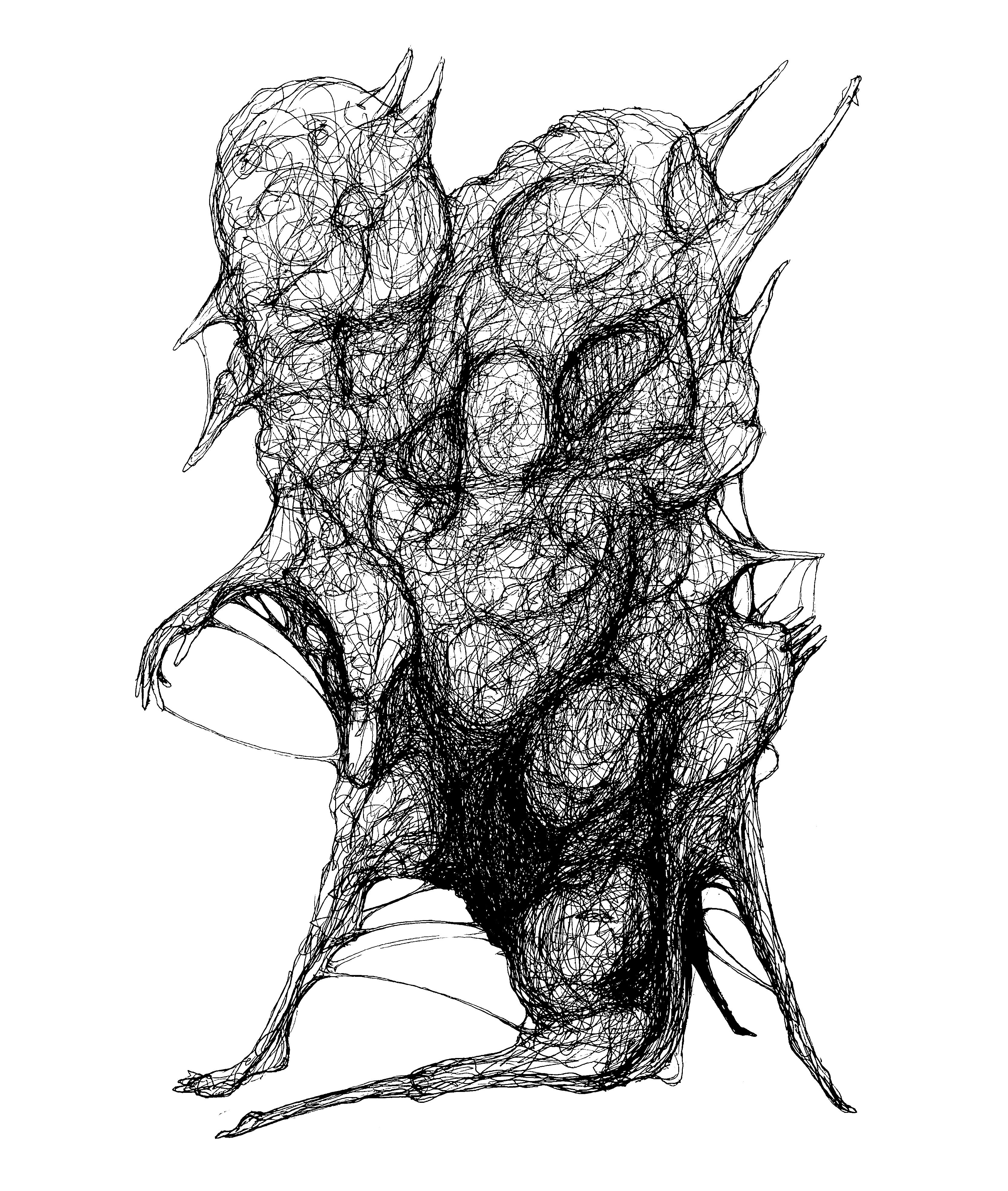 'the bearable weight of non-being', 2025, ballpoint pen on paper