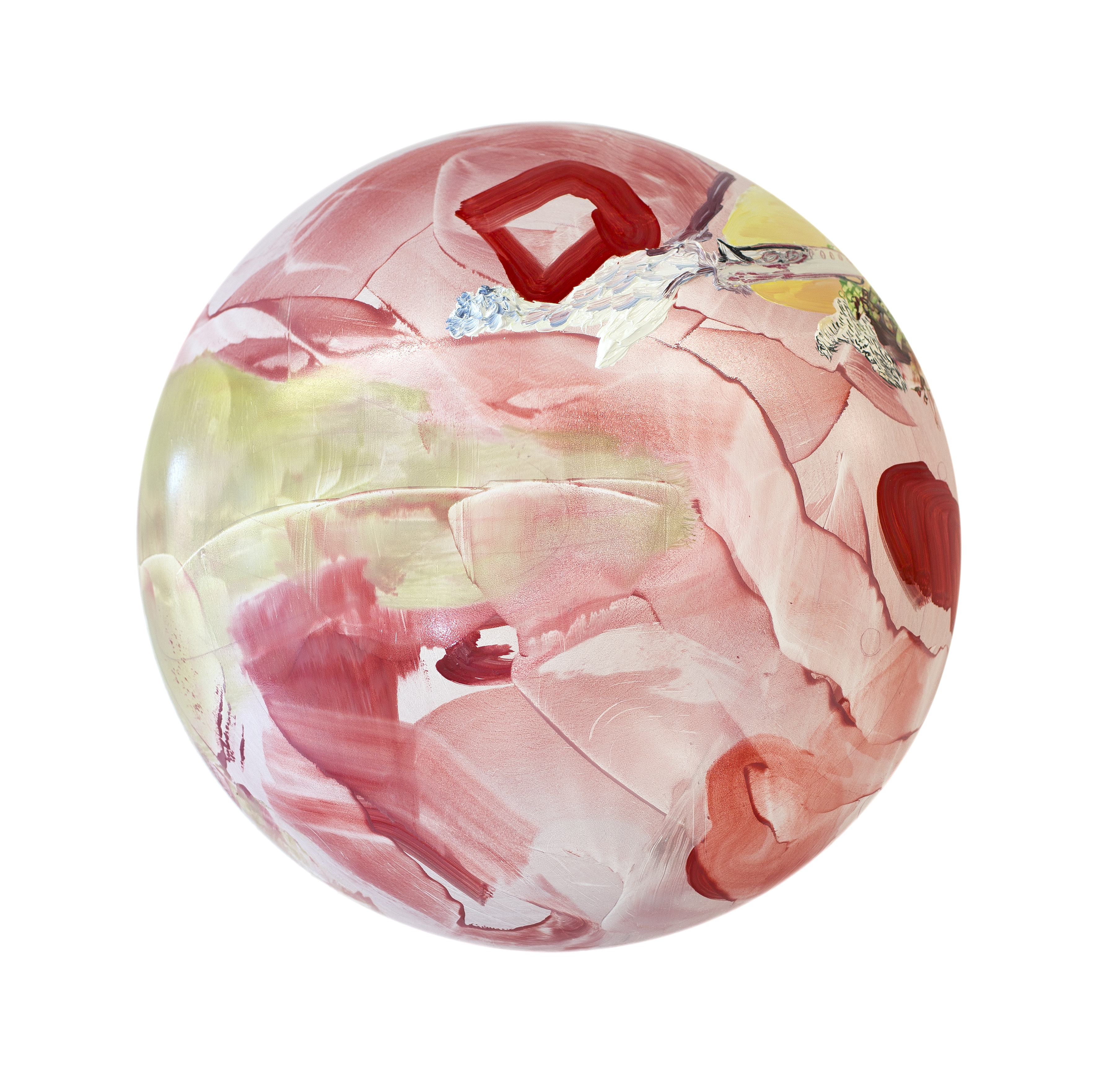 Painted Go no.1, 2017, oil on ceramic sculpture, 38 x 38 cm