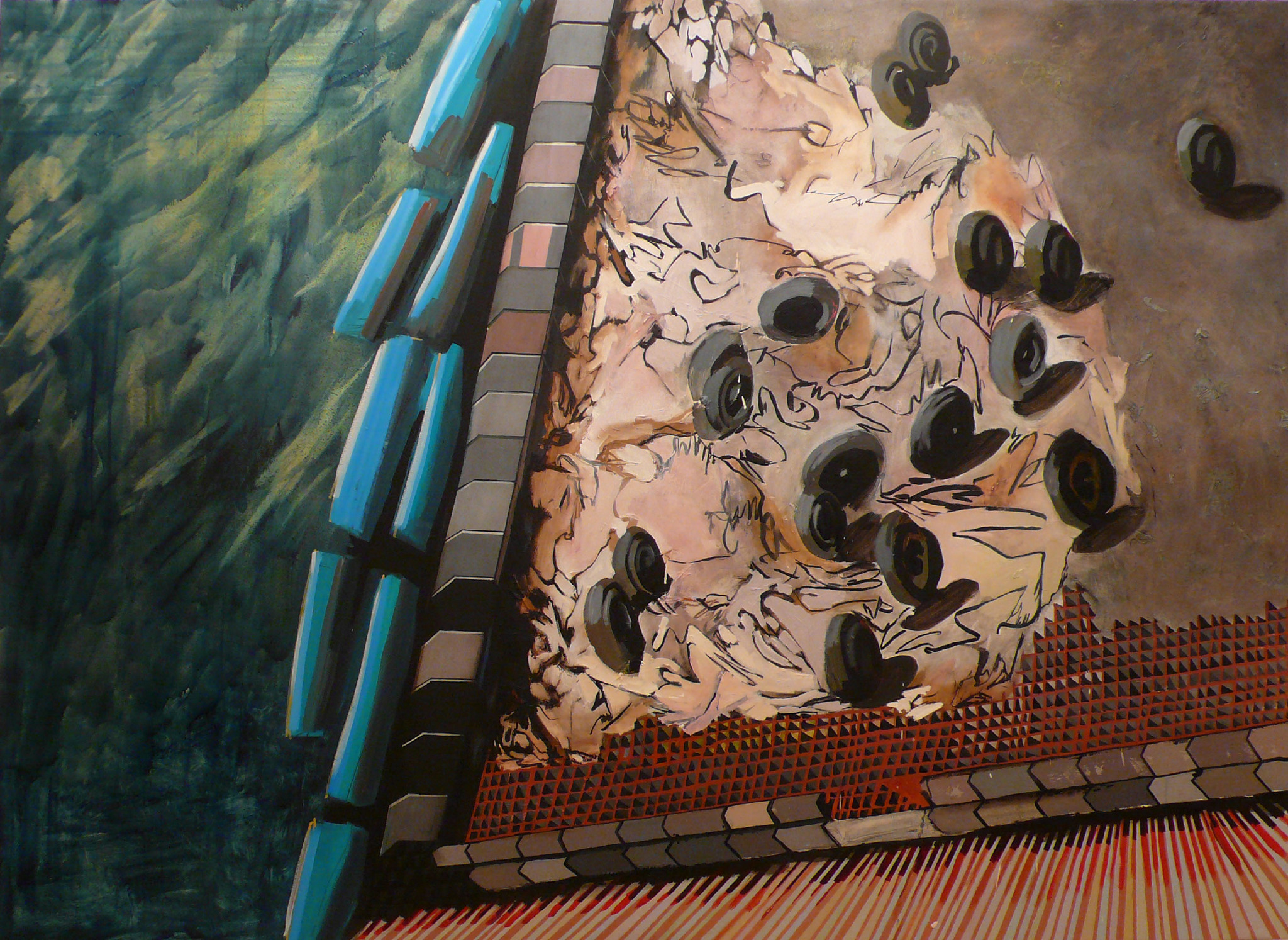 Blissville, Acrylic and Oil on Canvas, 65"x89" 2007